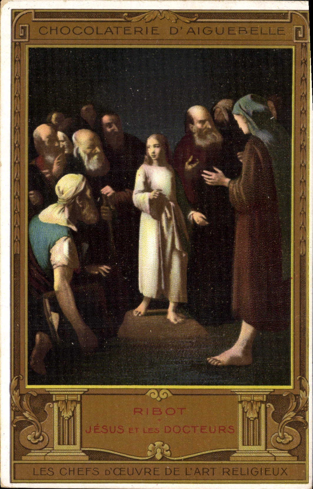 CPA Publicite Chocolaterie d'Aiguebelle Ribot Jesus et les docteurs