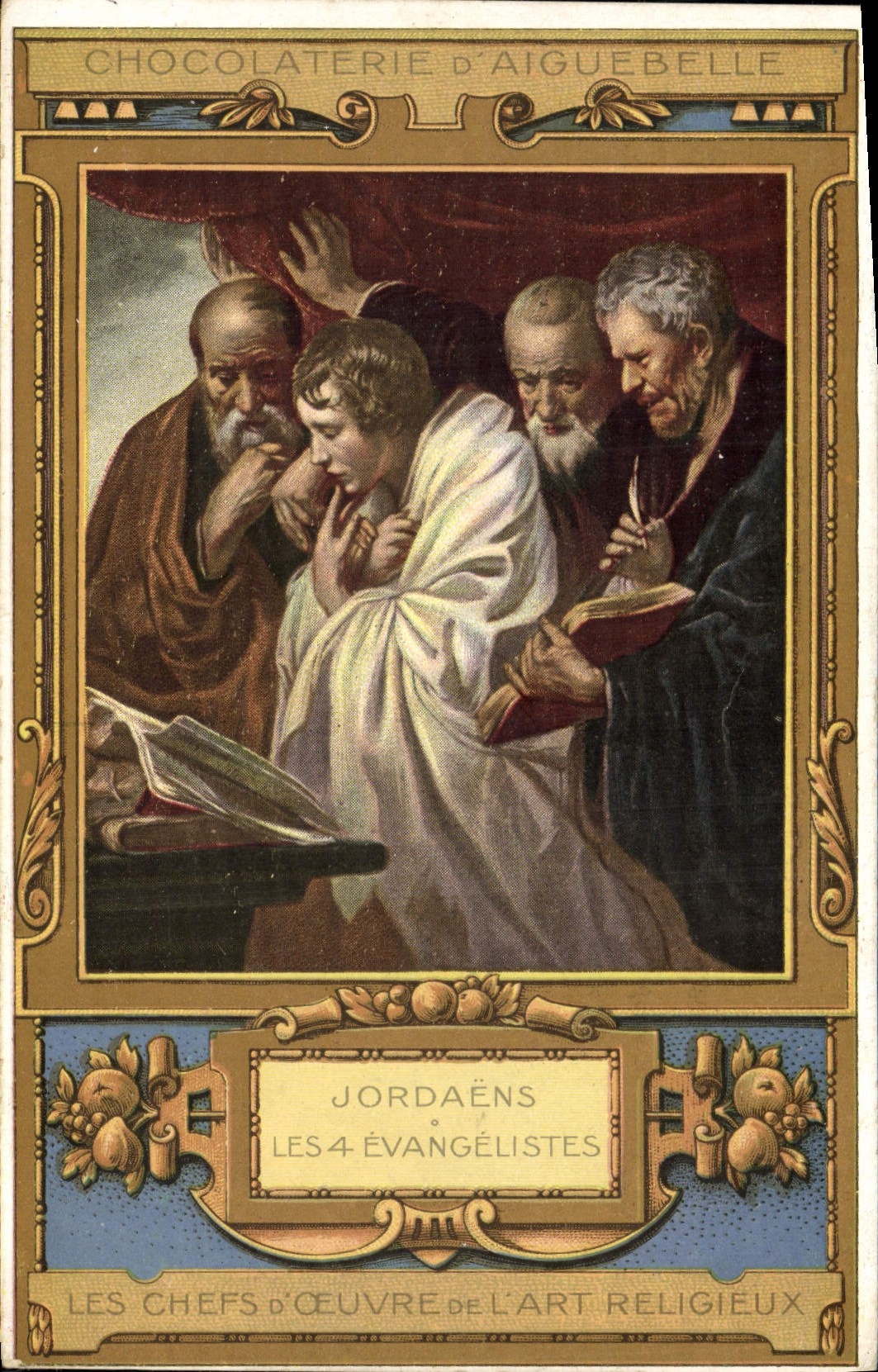 CPA Publicite Chocolaterie d'Aiguebelle Jordaens Les 4 Evangelistes