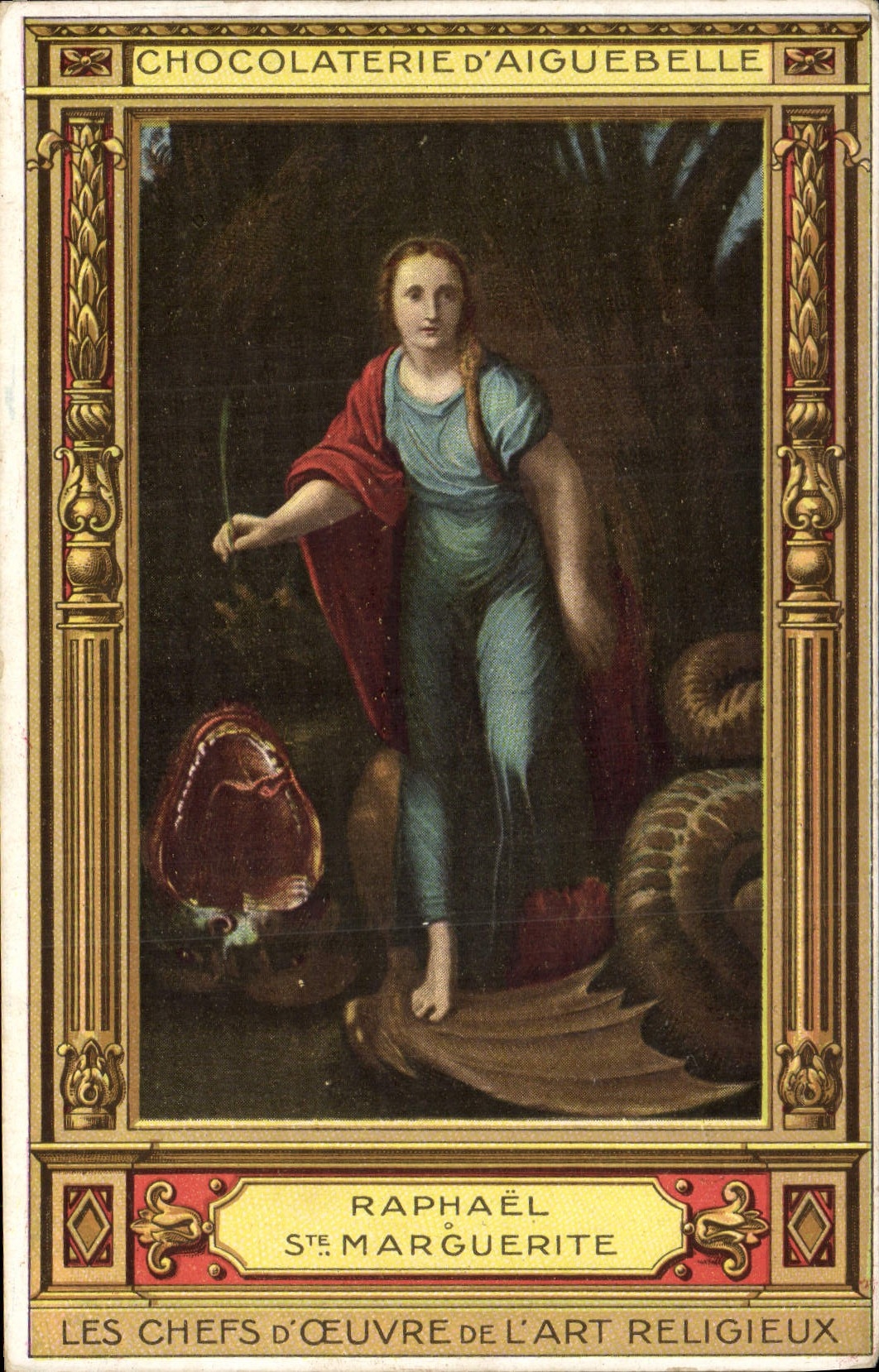 CPA Publicite Chocolaterie d'Aiguebelle Raphael Ste Marguerite