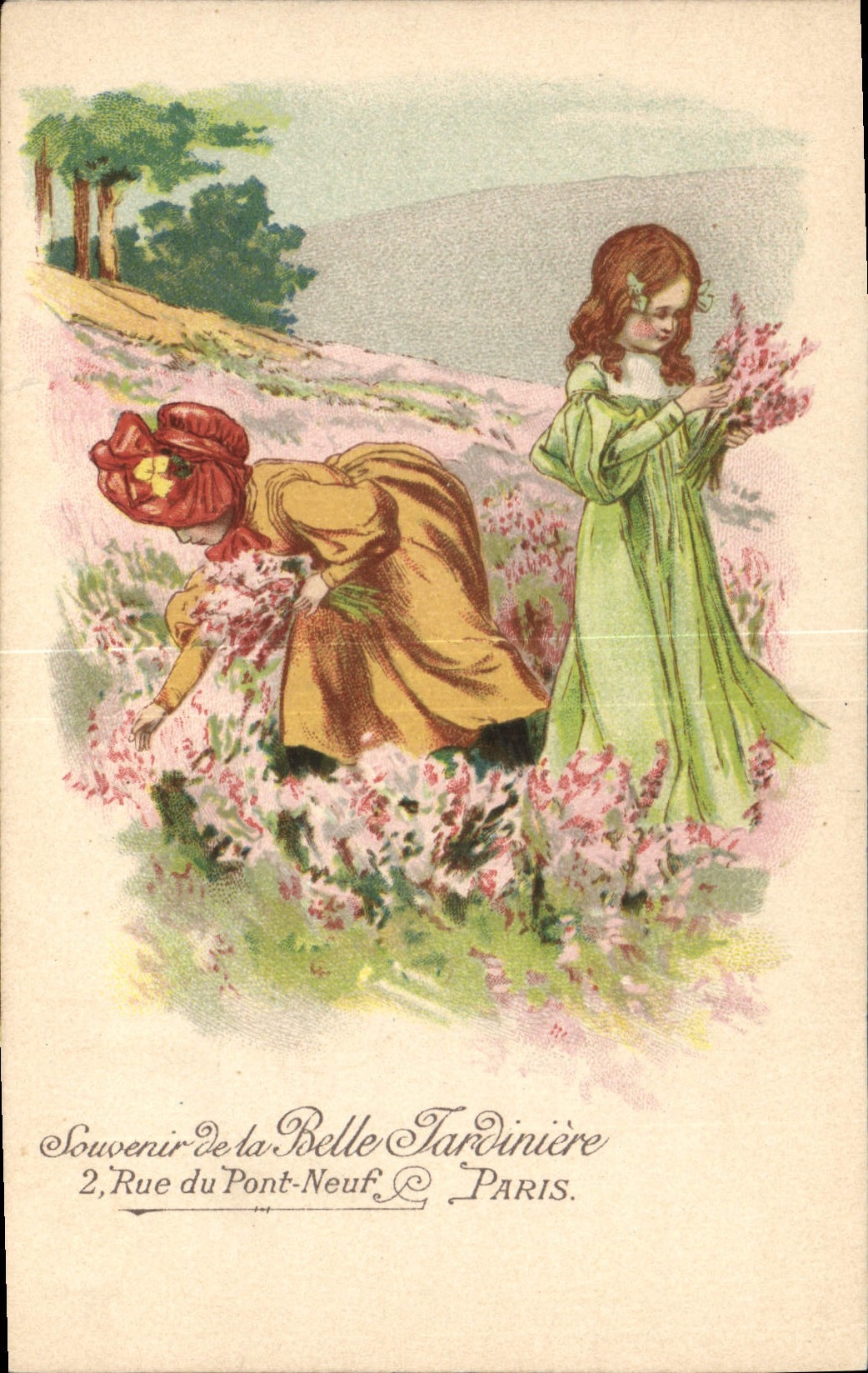 CPA Publicite Belle Jardiniere Paris Rue du Pont Neuf Enfants