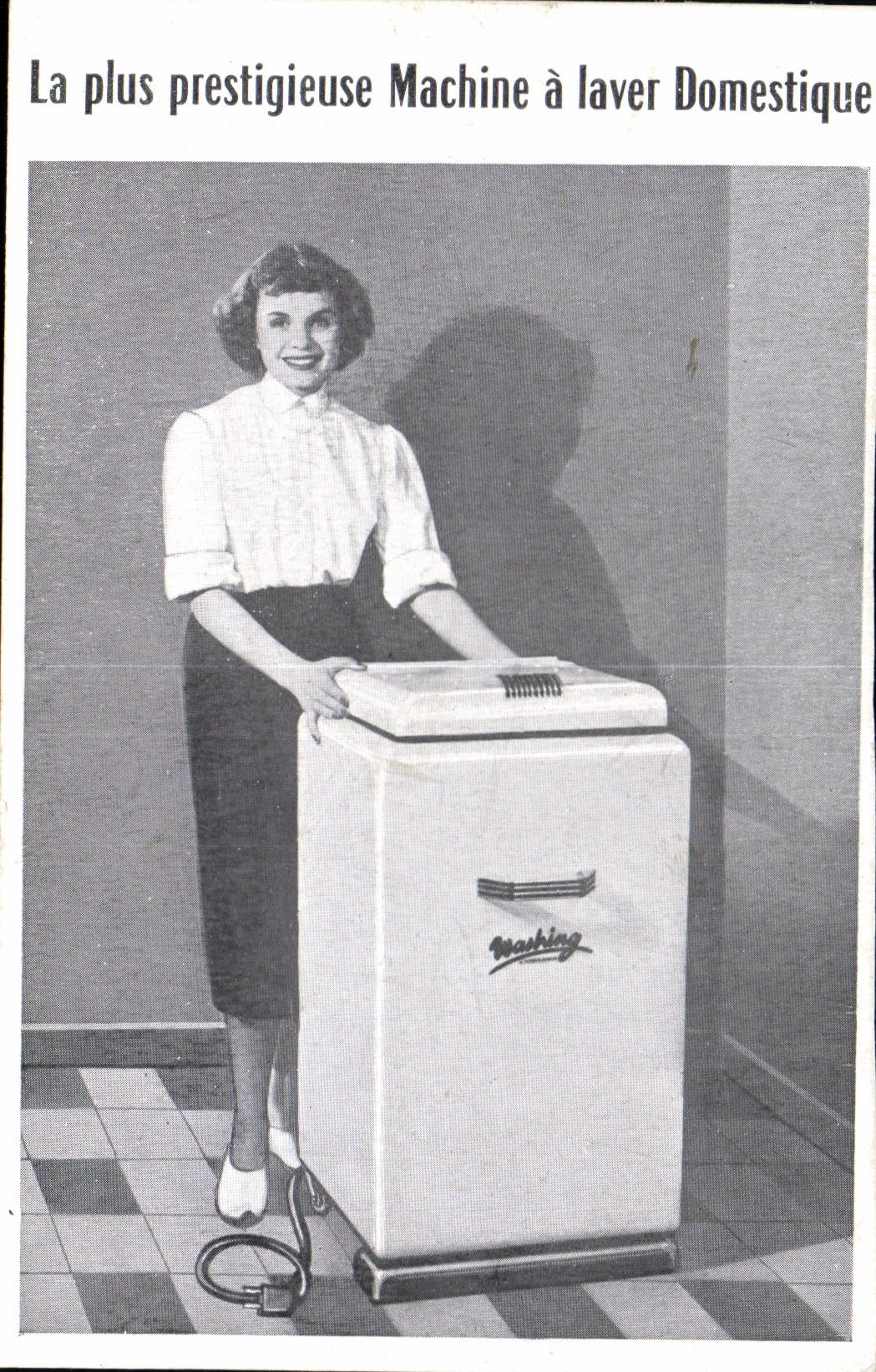 Vintage Postcard Publicite Washing machine domestic