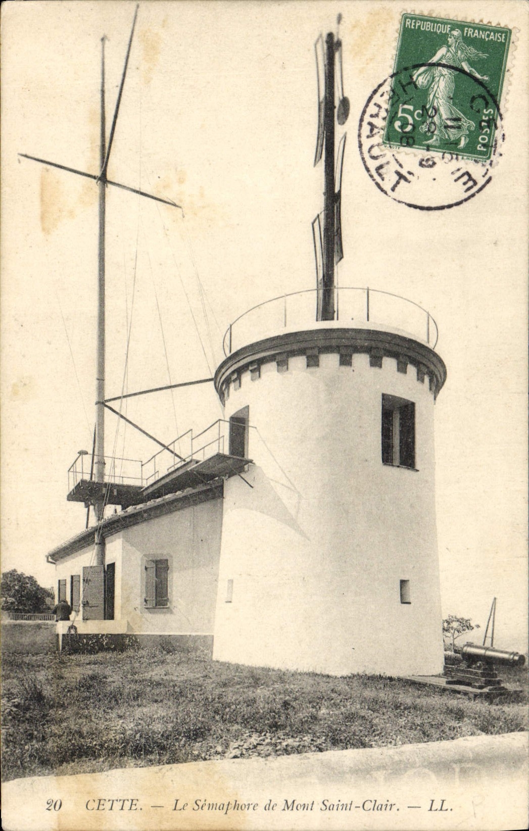 CPA Phare Cette Le Semaphore de Mont Saint Clair