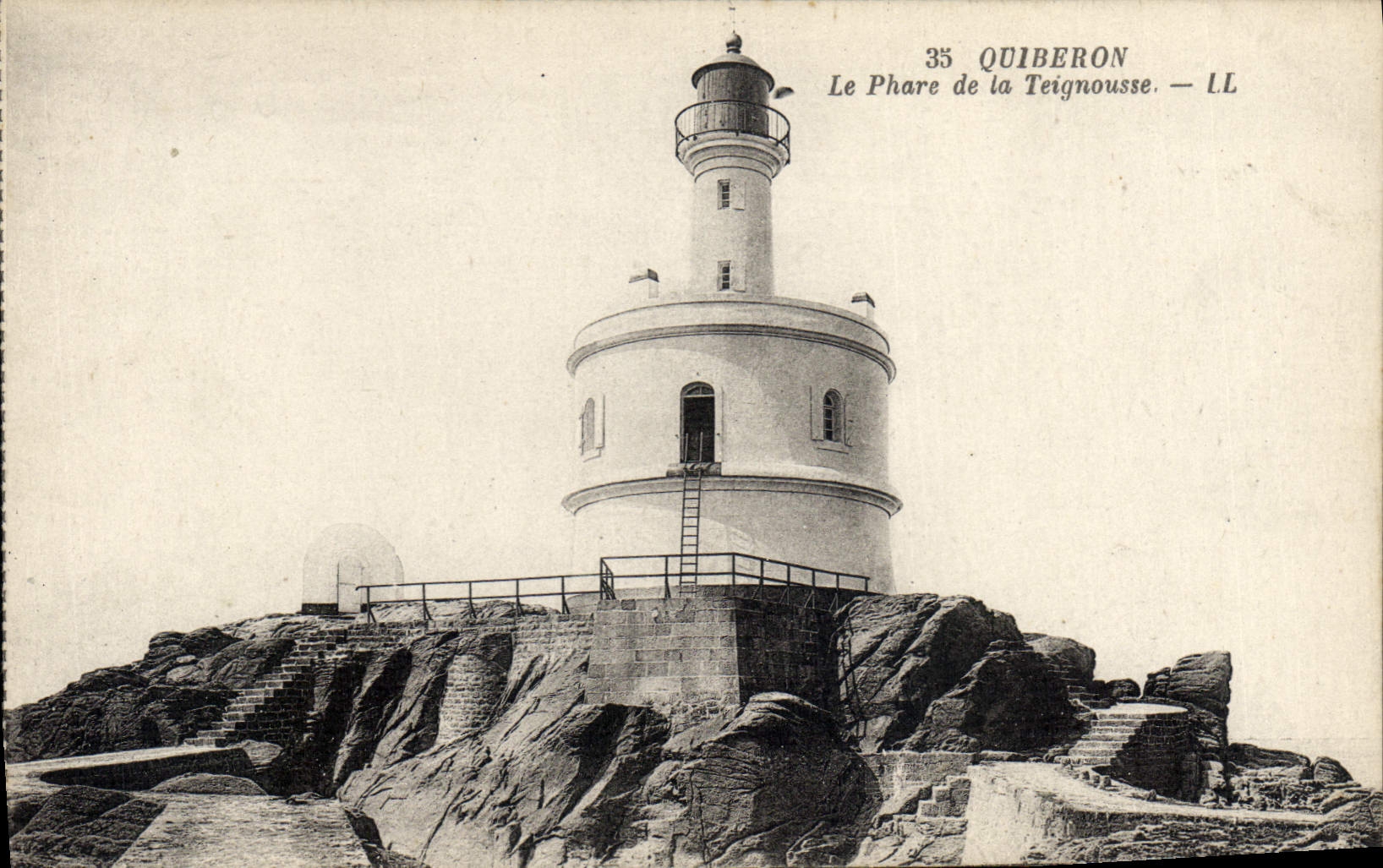 Vintage Postcard Headlight of Teignousse Quiberon
