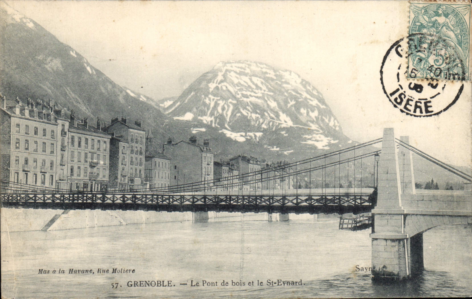 CPA Pont de bois et le St Evnard Grenoble