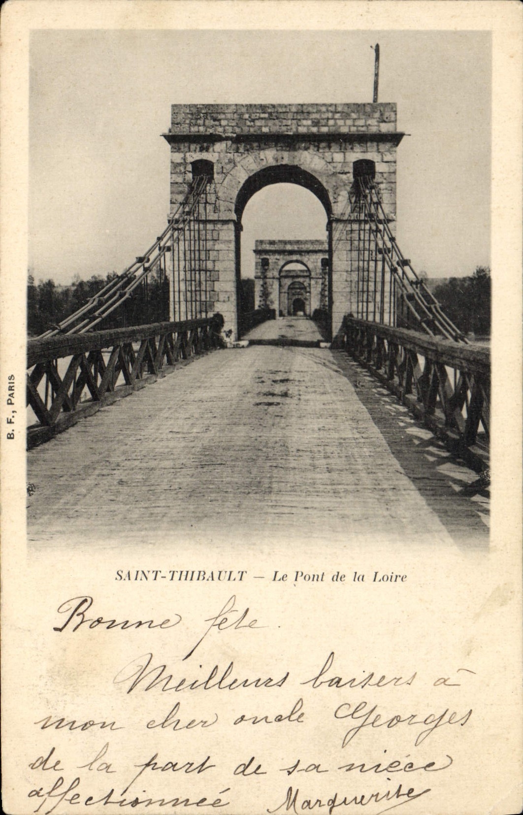 Vintage Postcard Holy Bridge of the Loire Thibault