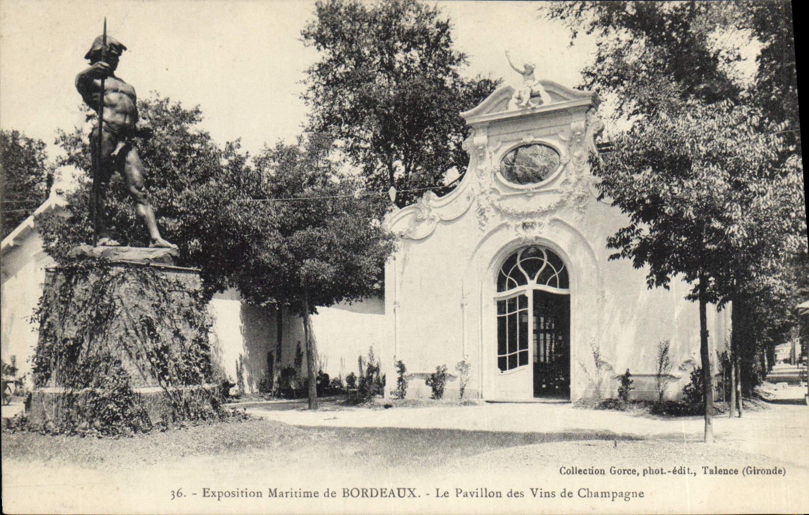 CPA Folklore Vin Vendanges Champagne Exposition maritime de Bordeaux Le pavillon des vins de Champagne 