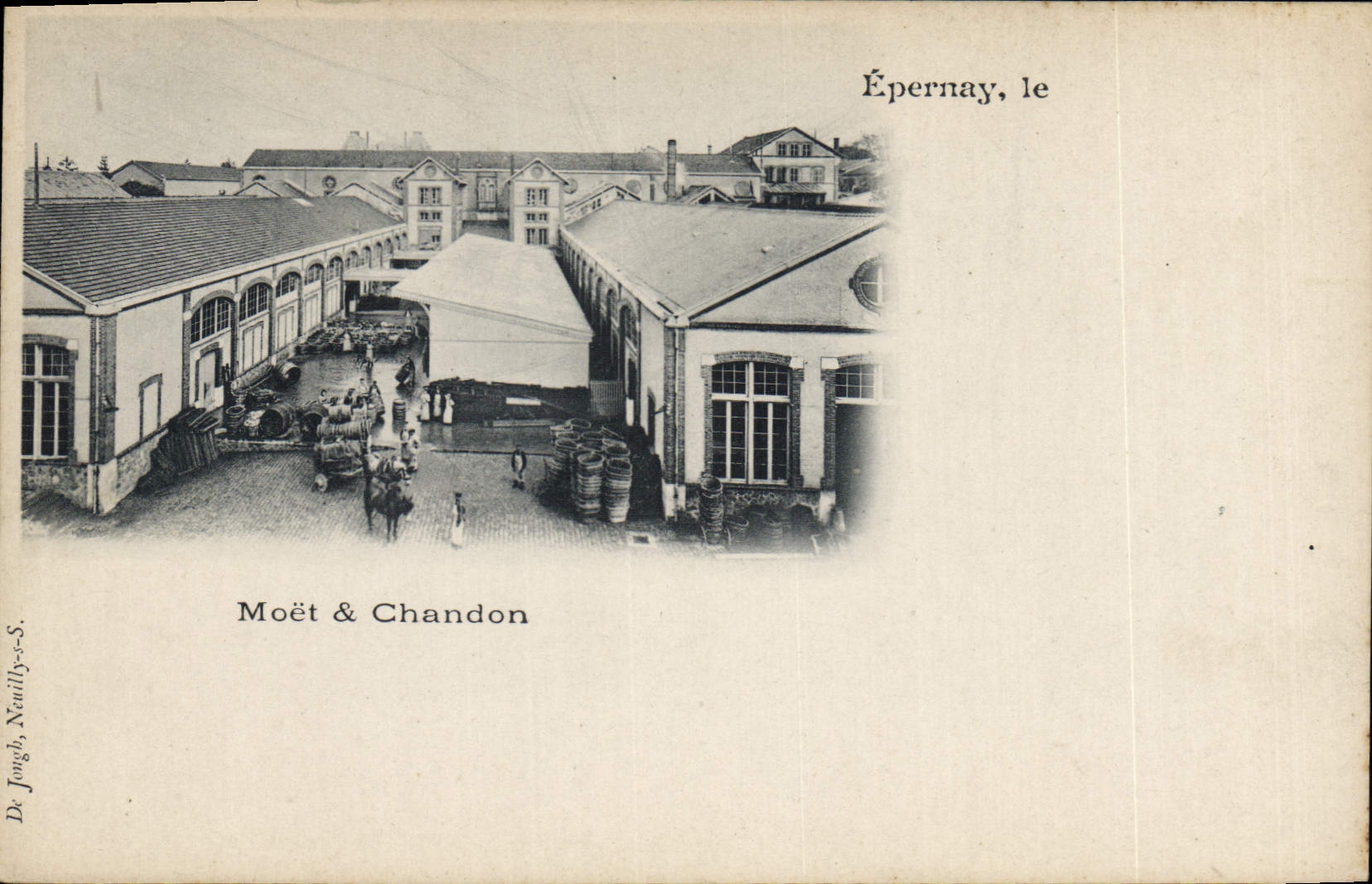 Vintage Postcard Folklore Wine Grape harvest Champagne Moet & Chandon Epernay