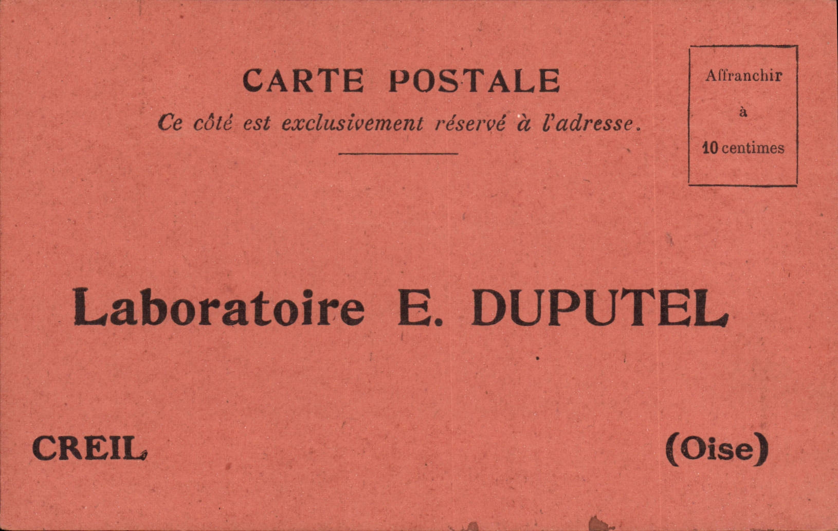Postal Publicidad Laboratorio Duputel Creil Melubrine