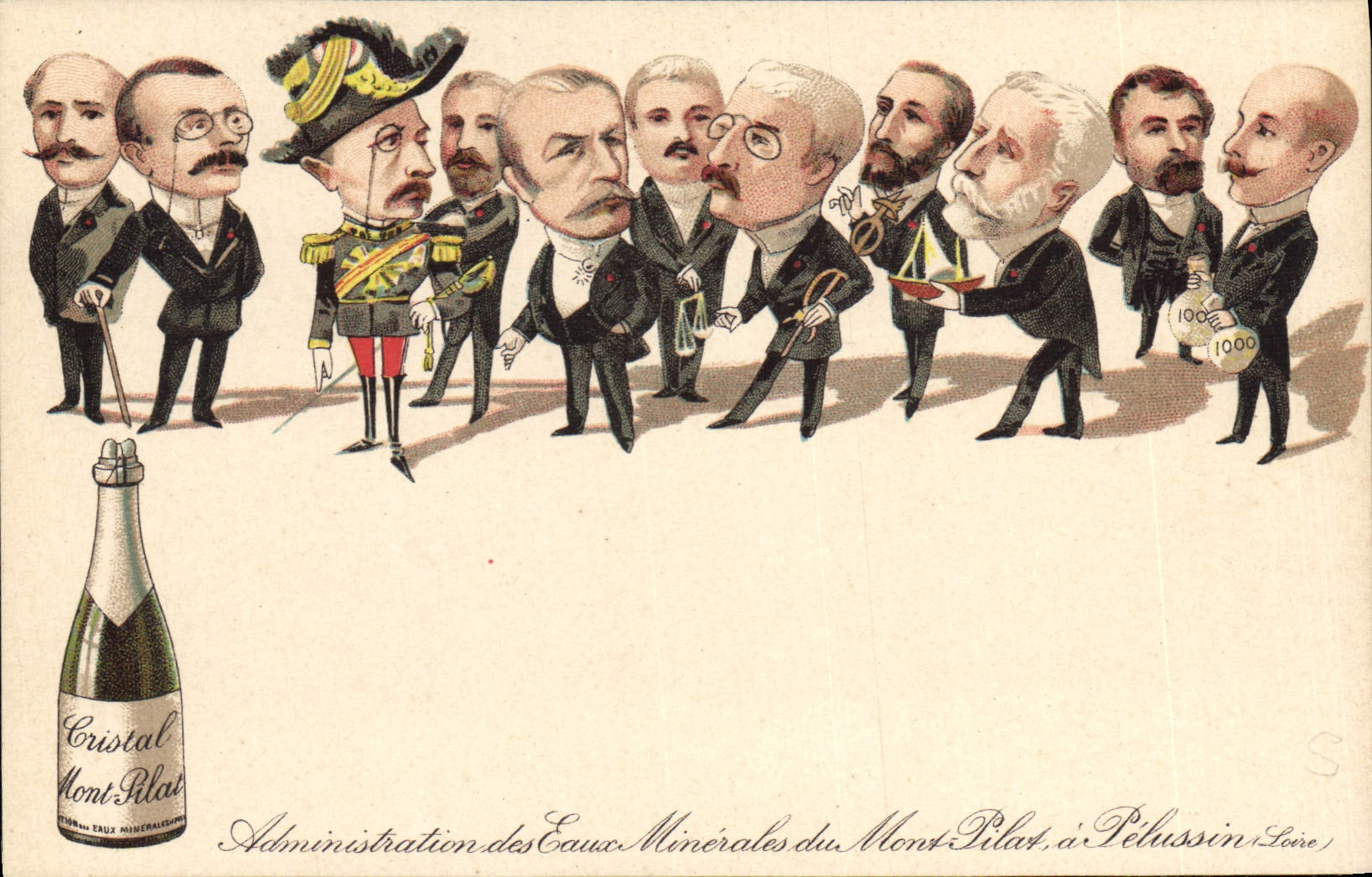 CPA Publicite Cristal Mont Pilat Eaux Minerales Pelussin Loire