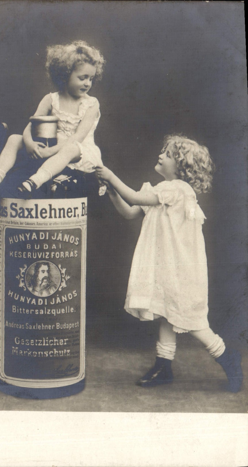 CPA Publicite Saxlehner Enfants 