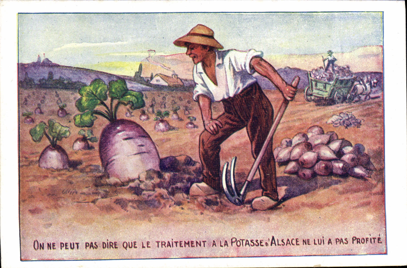 CPA Publicite Traitement de la potasse d'Alsace