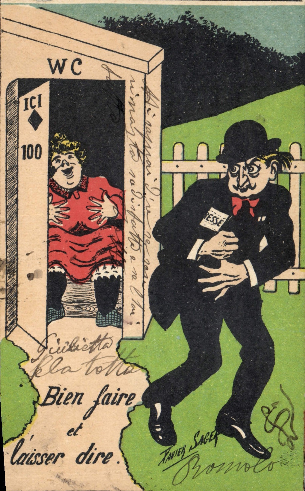 Vintage Postcard Fantasy Illustrator Sager Well to make and let say