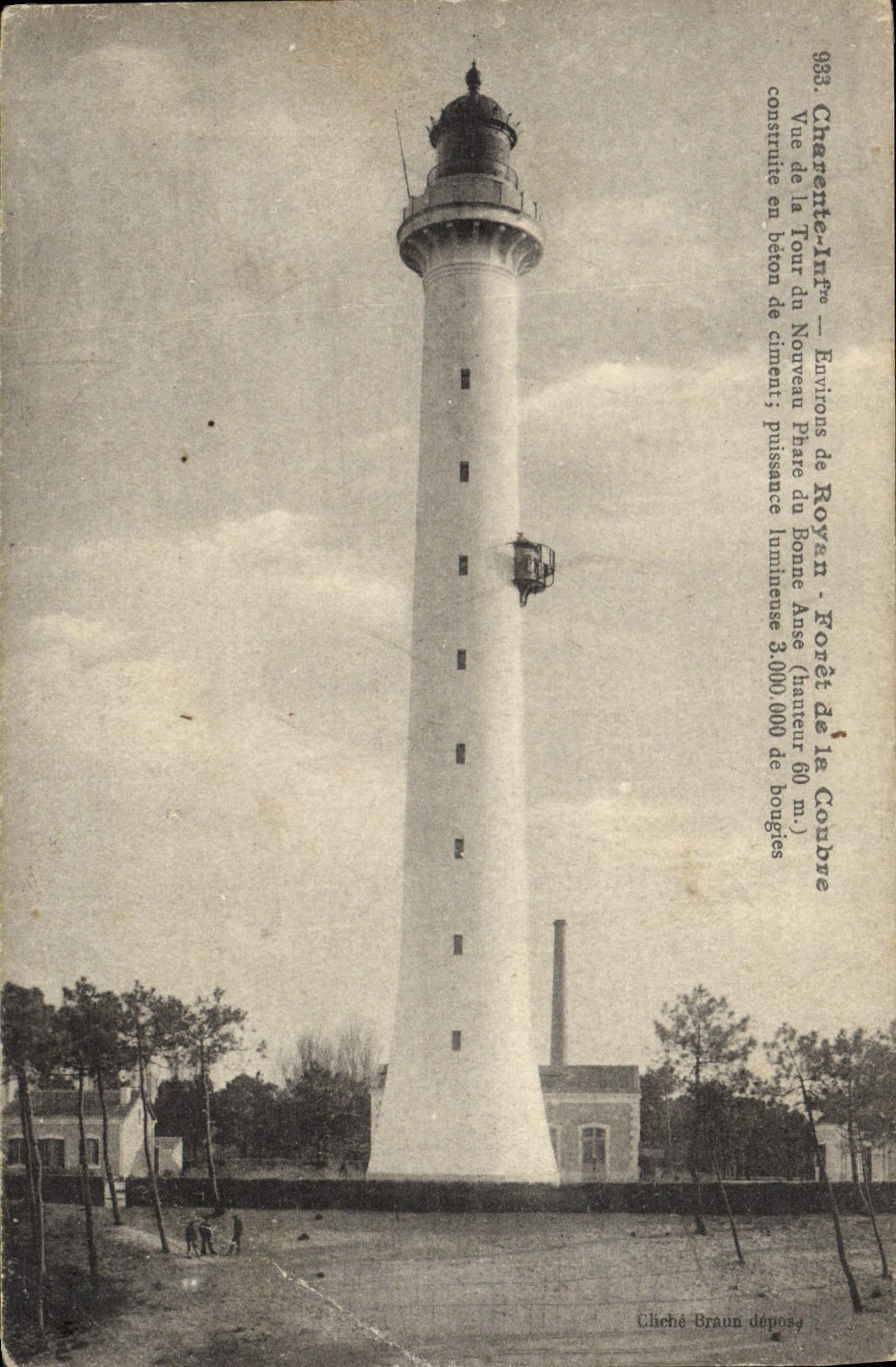Vintage Postcard Headlight Surroundings of Royan Drill of Coubre Seen of the tower of the new headlight of the Good Handle