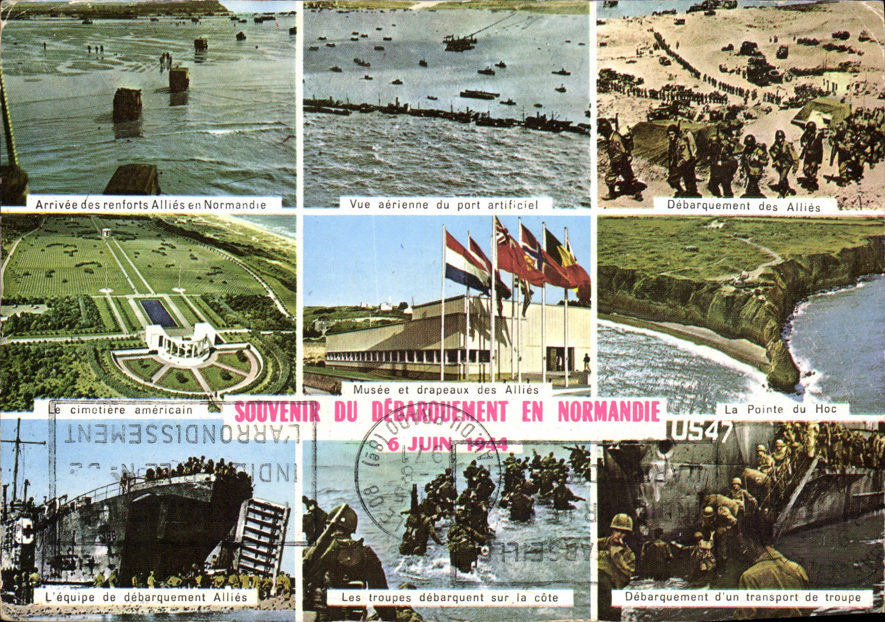 CPM Militaria Debarquement en Normandie Pointe du Hoc Cimetiere Americain