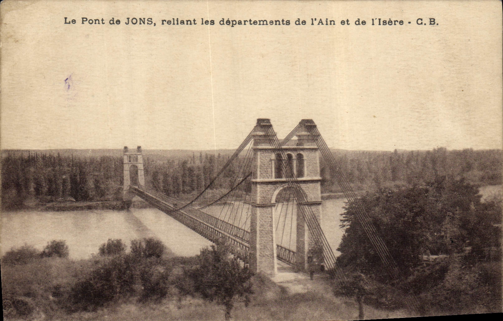 CPA Pont de Jons reliant les departements de l'Ain et de l'Isere