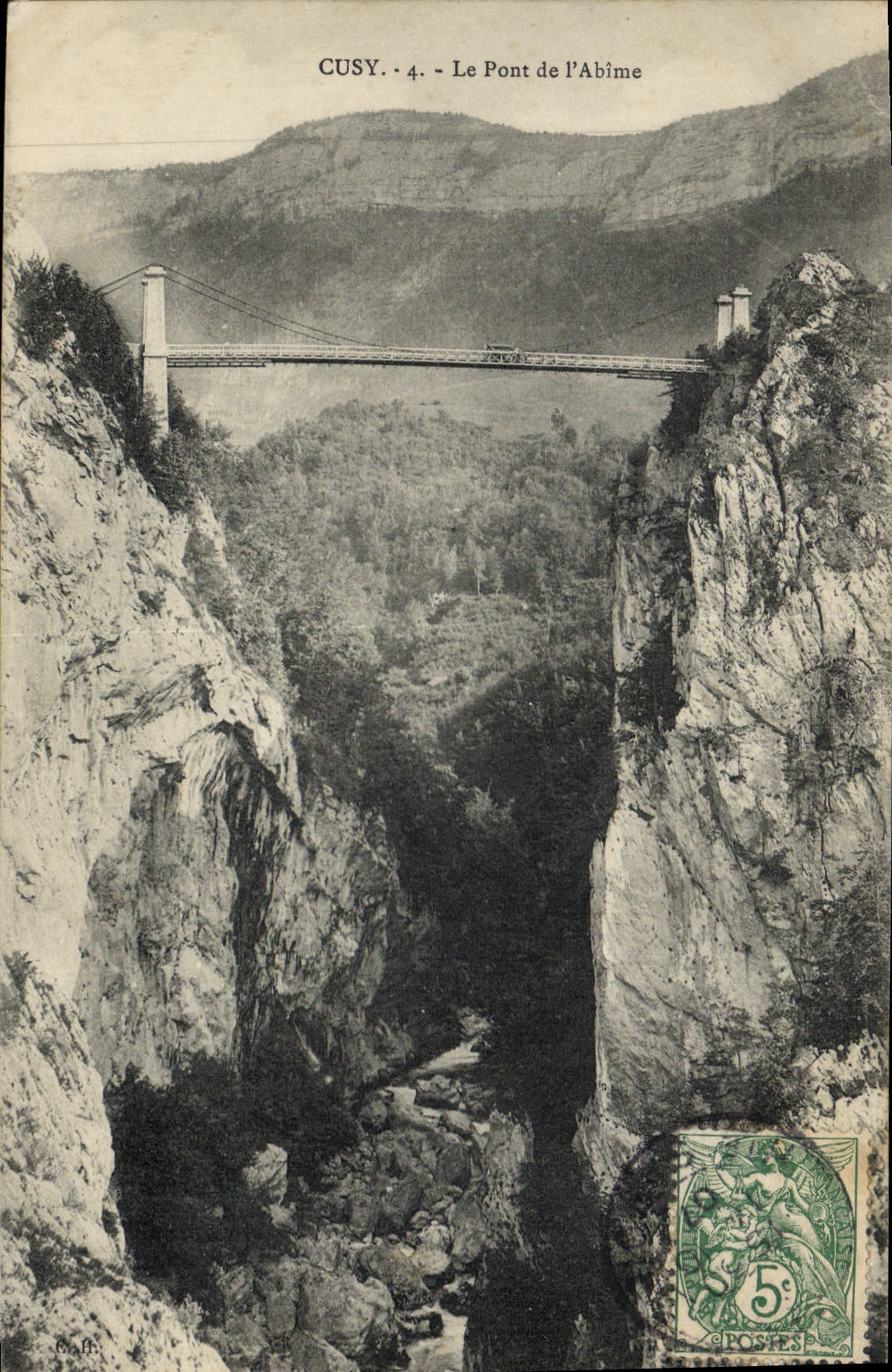 CPA Pont de l'abime Cusy