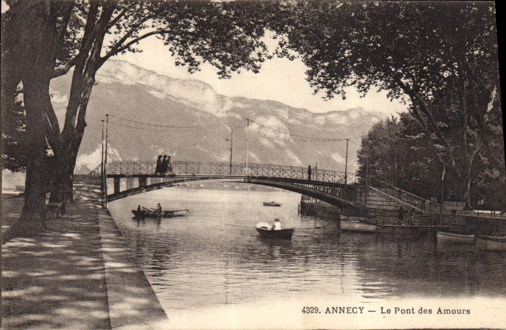 Postal Puente de los amores Annecy