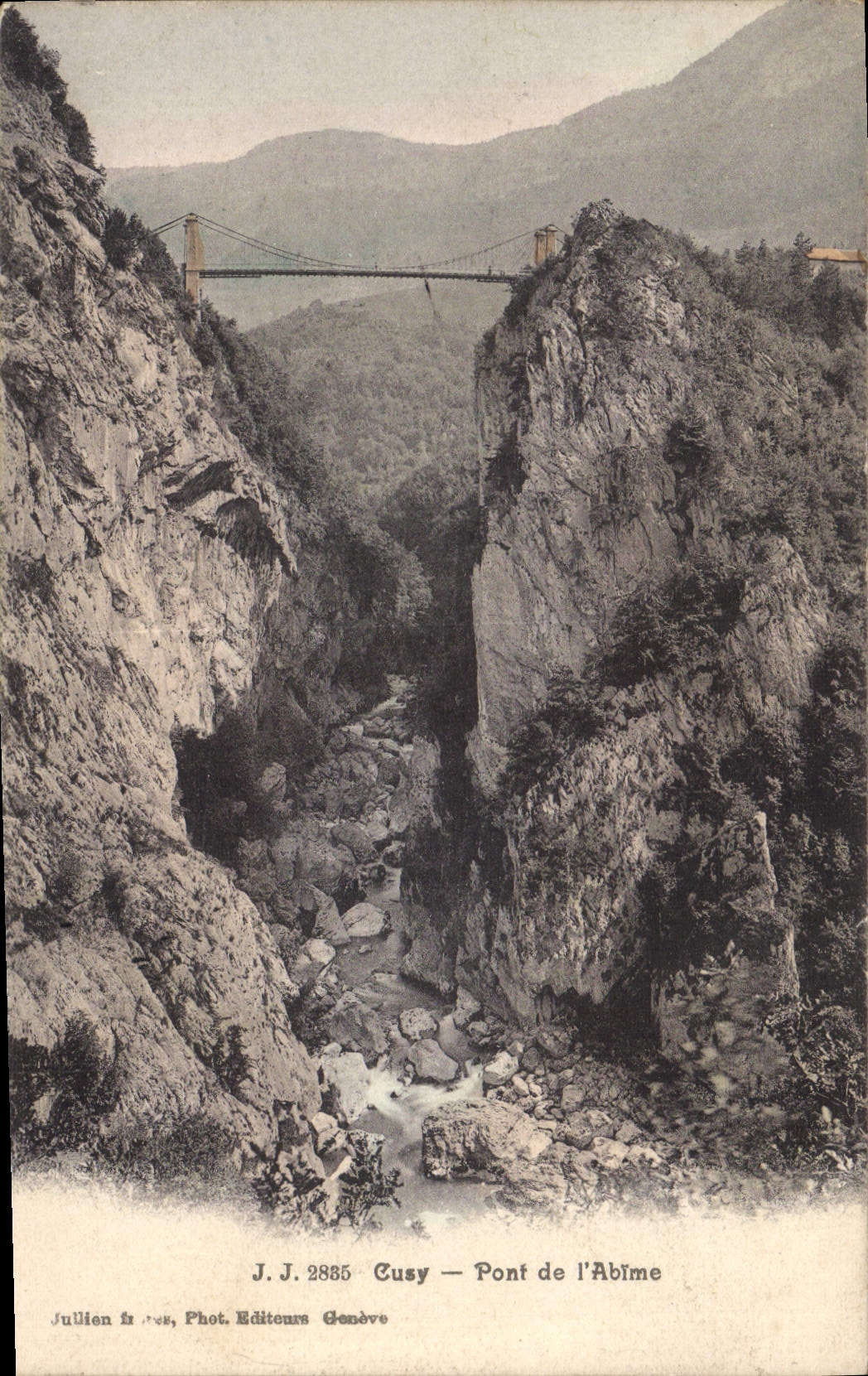 CPA Pont de l'abime Cusy