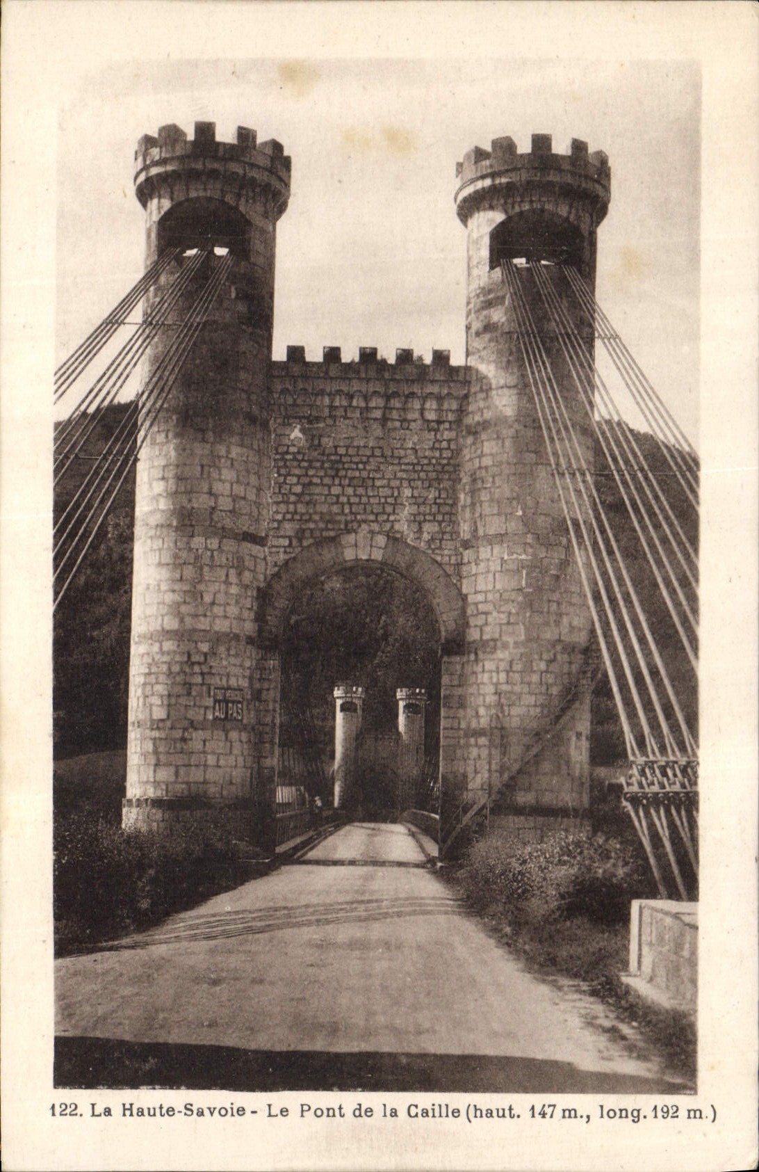 Vintage Postcard Bridge of the Ruail High Savoy