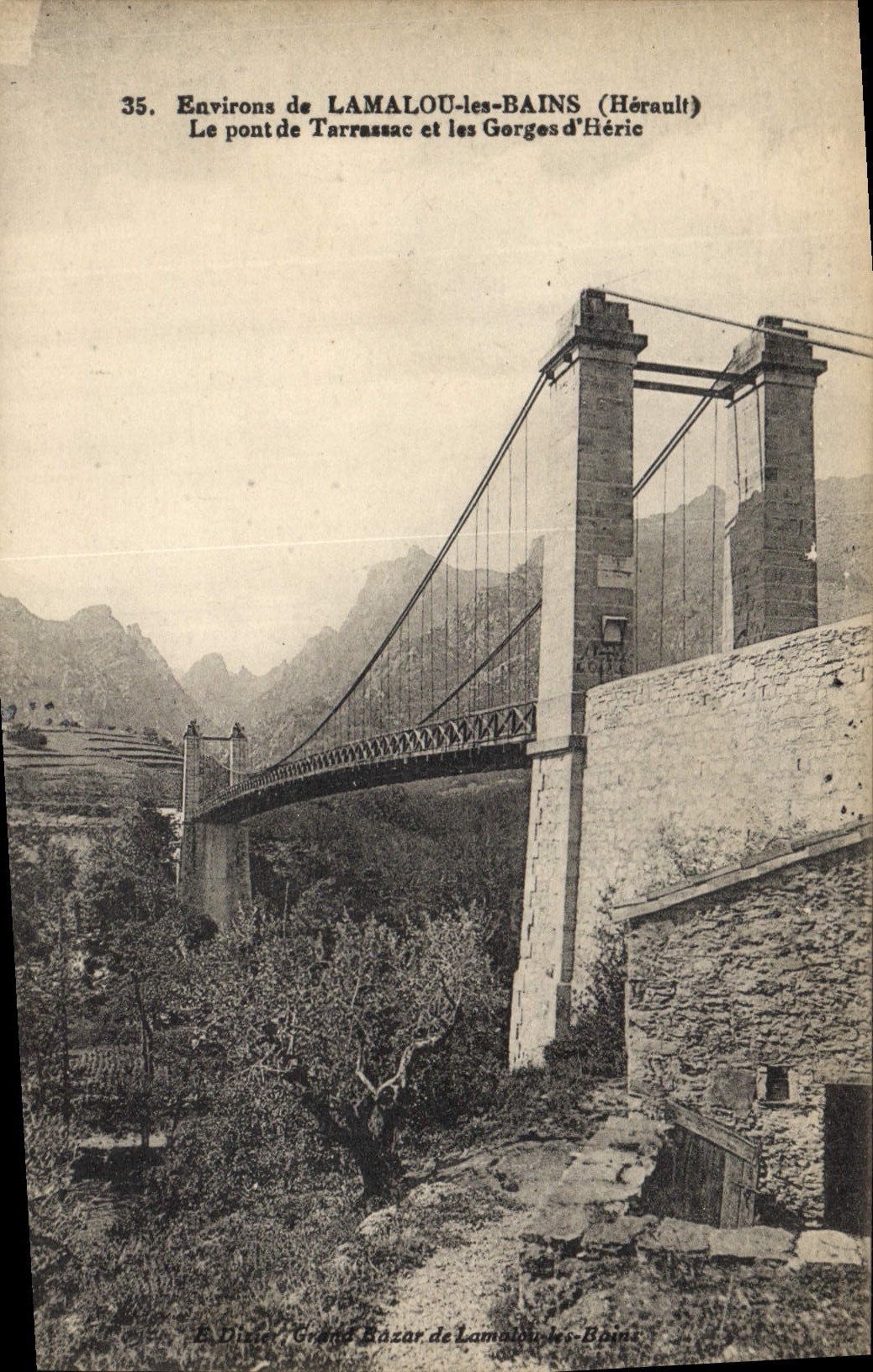 CPA Pont de Tarrassac et les gorges d'Heric Environs de Lamalou les Bains