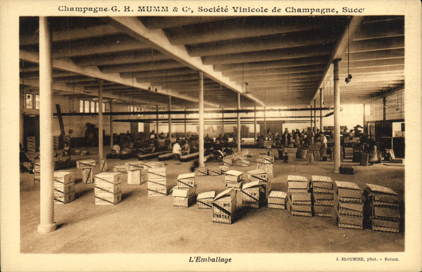 CPA Folklore Vin Vendange Champagne Mumm L'emballage