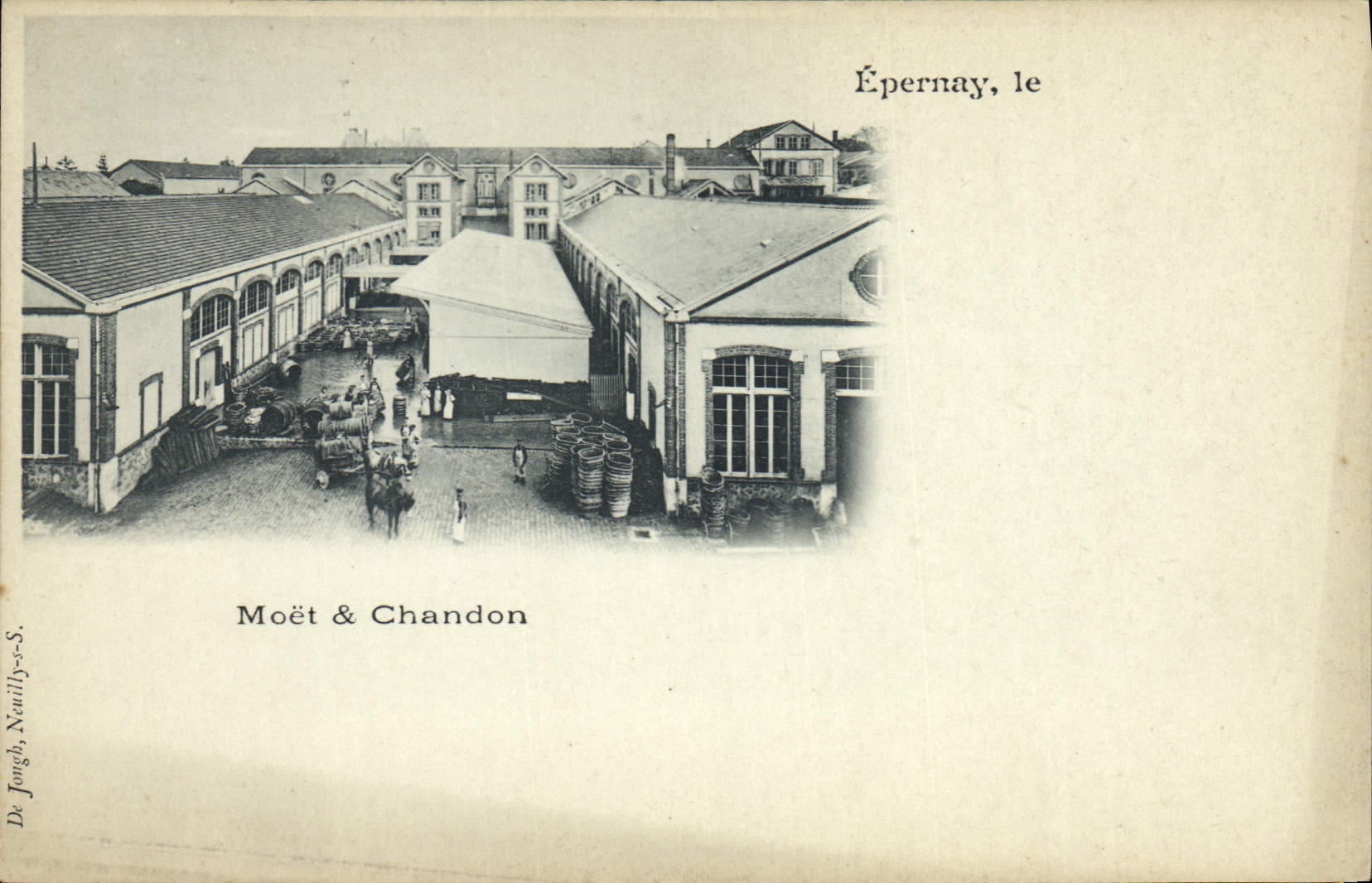 Vintage Postcard Folklore Wine Vintage Champagne Epernay Moet and Chandon
