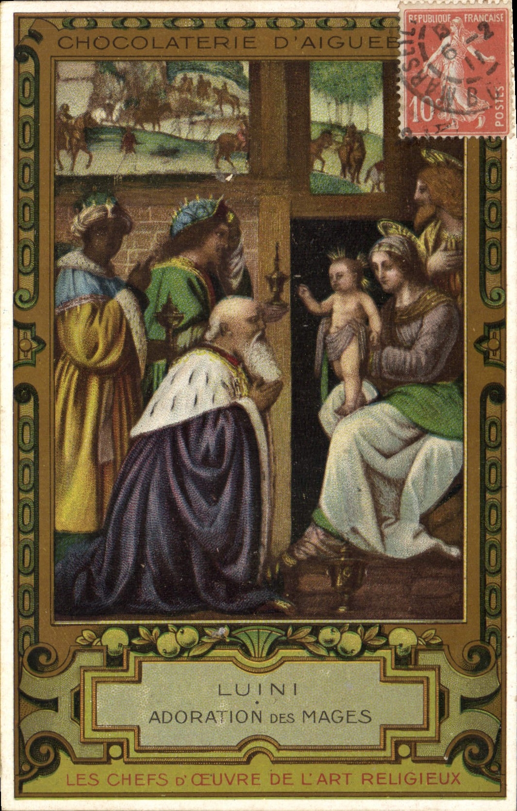 CPA Publicite Chocolaterie d'Aiguebelle Adoration des Mages