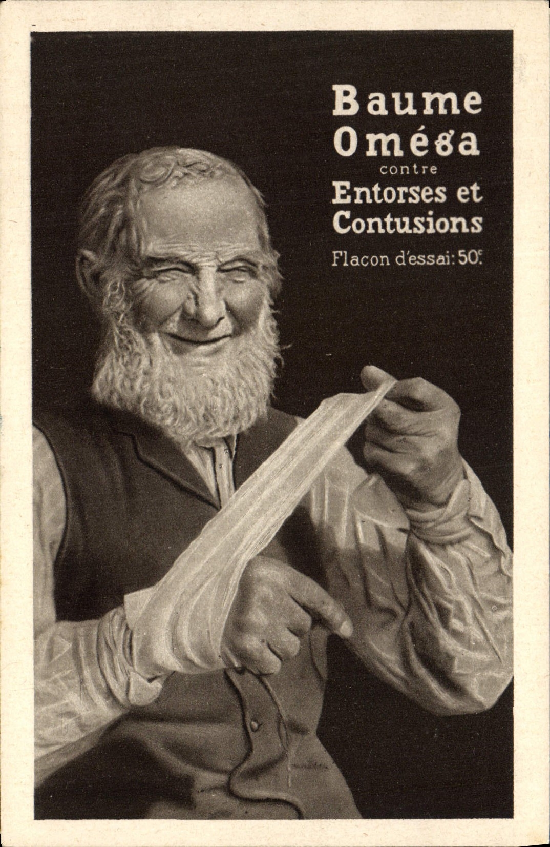 CPA Publicite Baume Omega contre entorses et contusions 