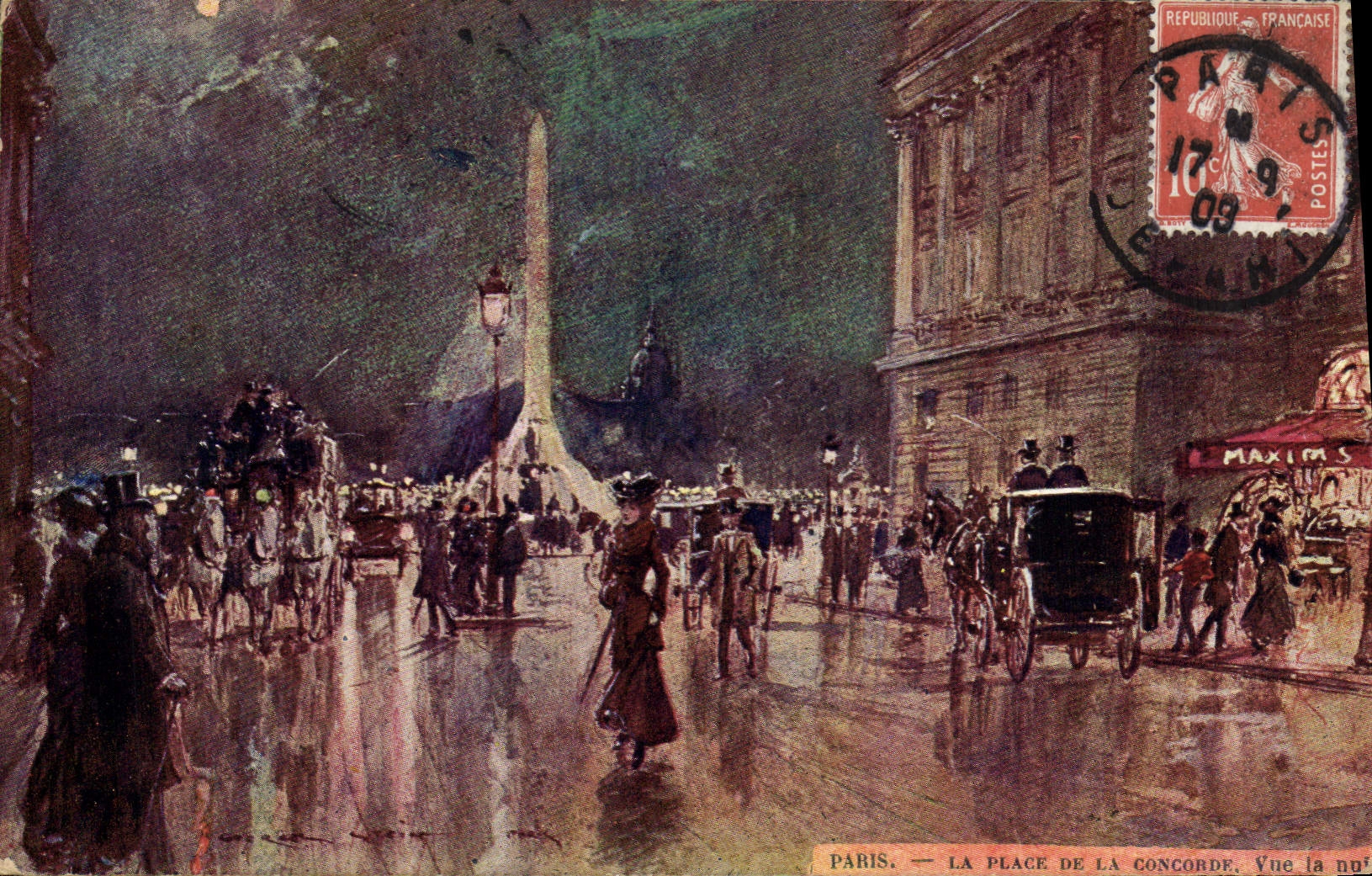 Vintage Postcard Fantaisie Illustrator Stein Paris Places Harmony