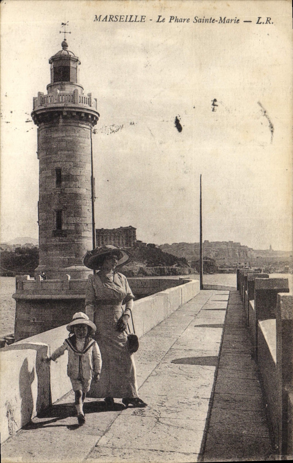 Vintage Postcard Headlight Holy Marie Marseilles Child