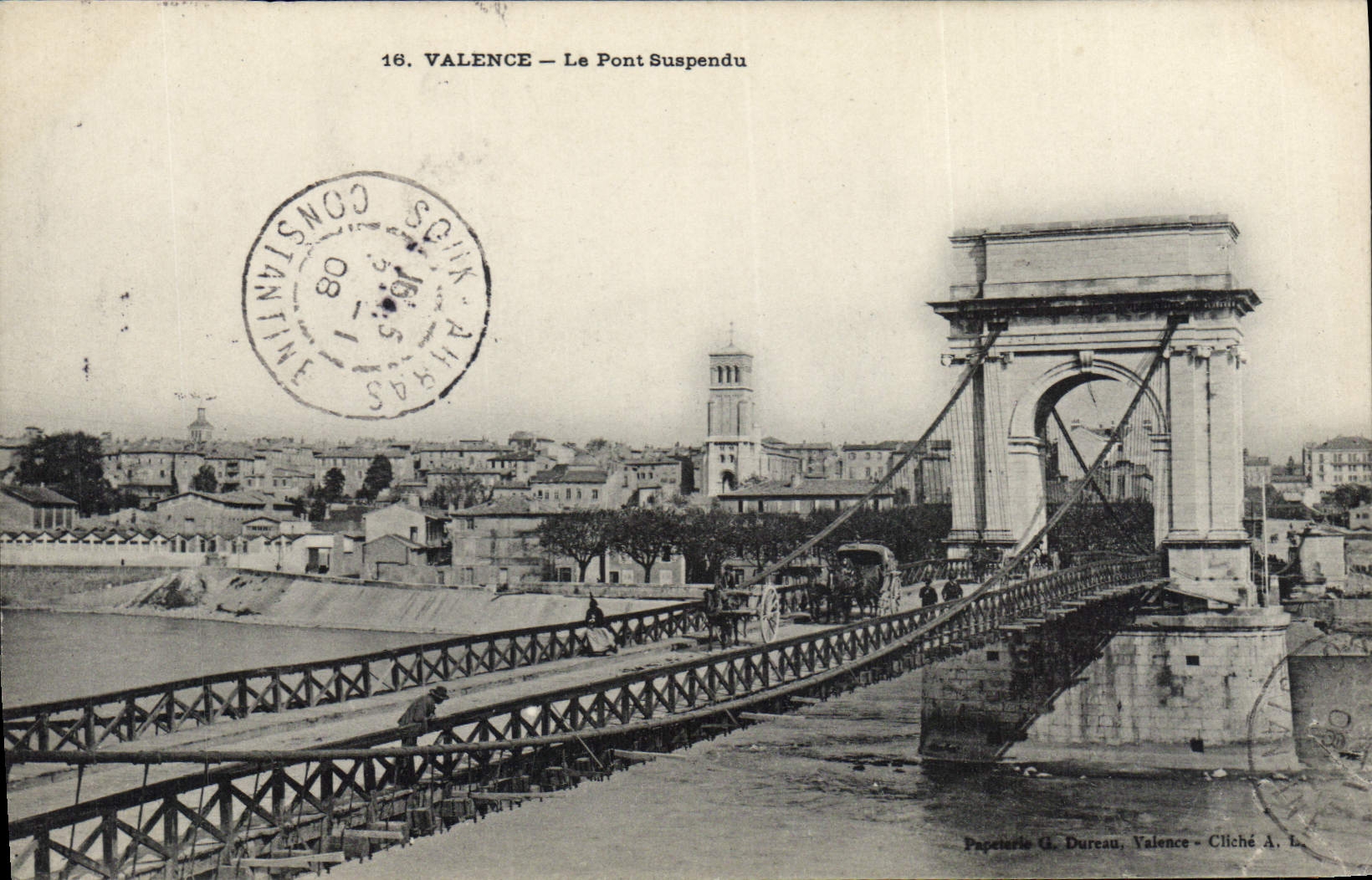 CPA Pont suspendu Valence 