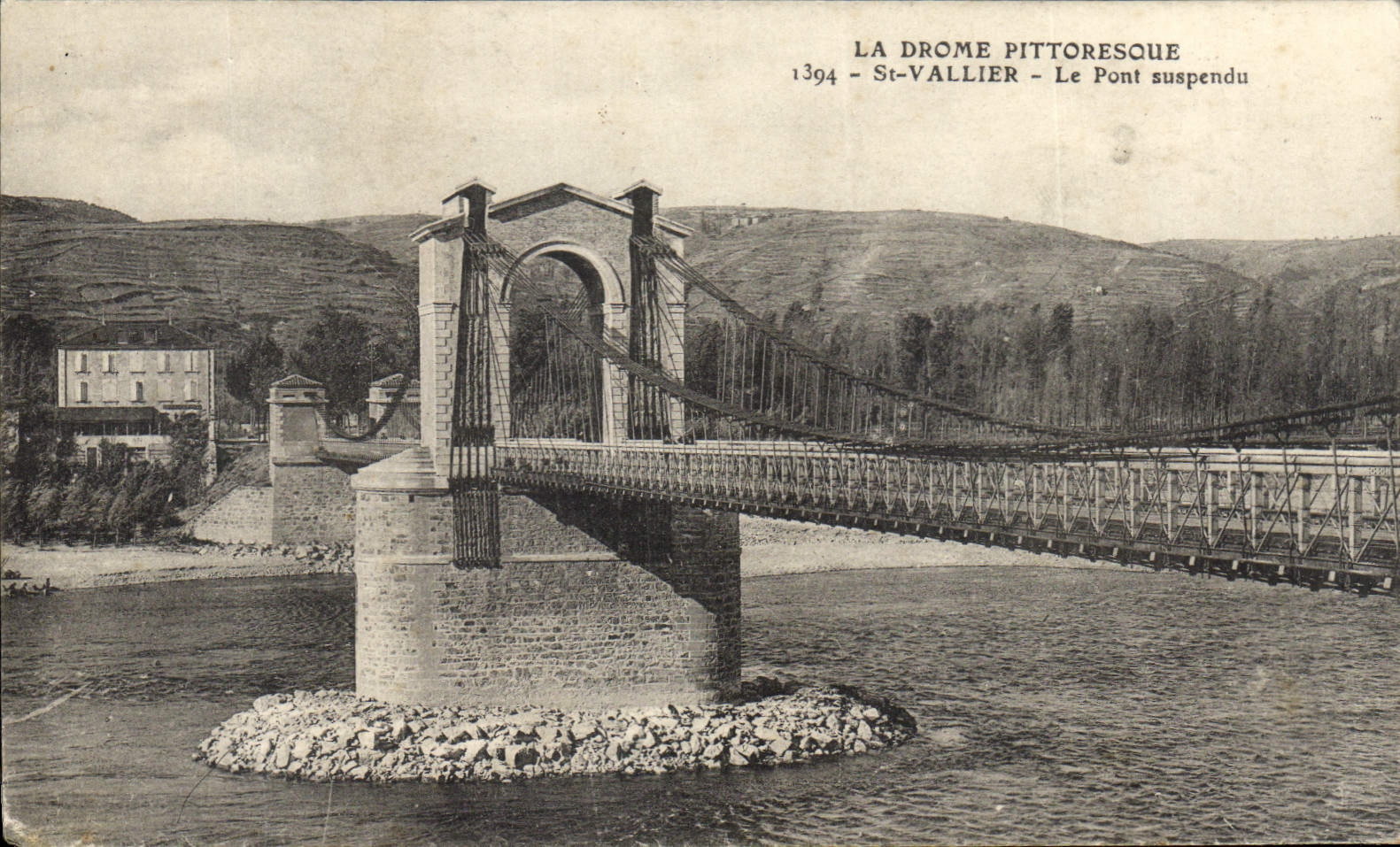 CPA Pont suspendu St Vallier