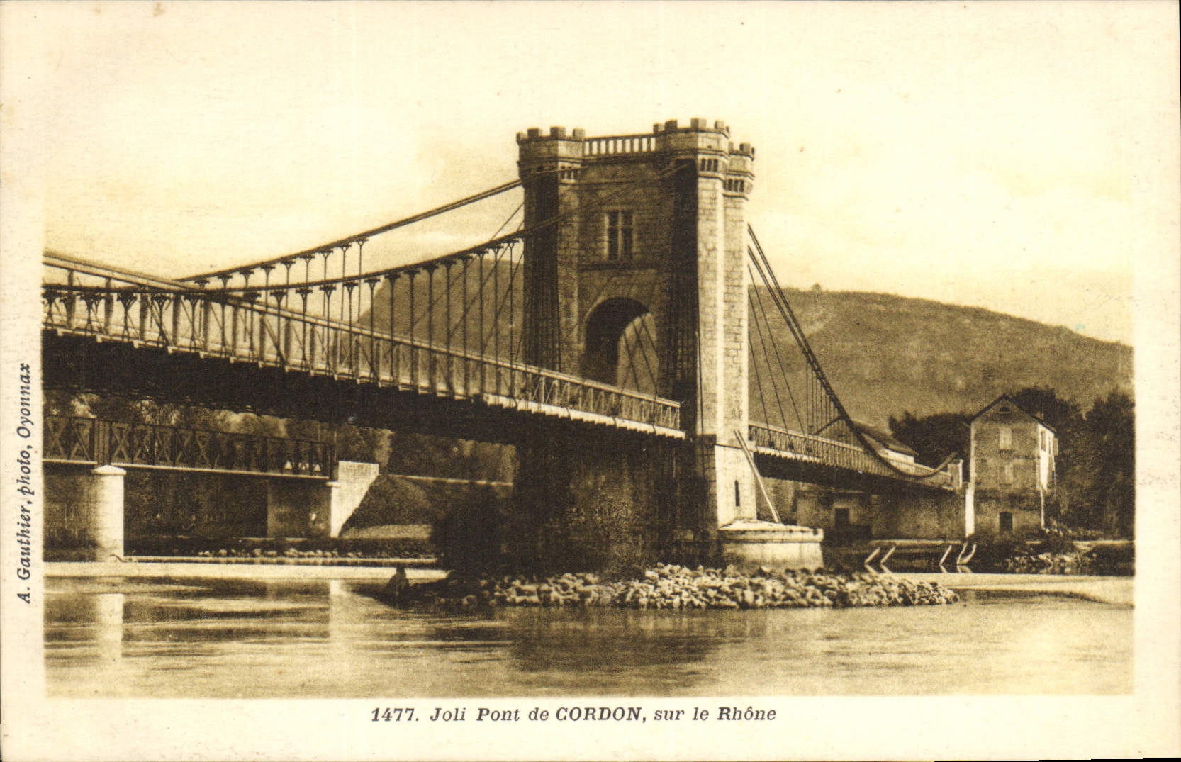 CPA Pont Joli pont de Cordon sur le Rhone