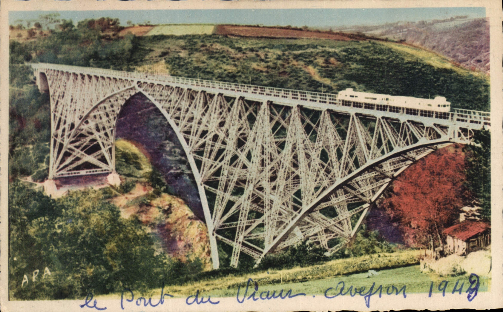 Vintage Postcard Pont Viaduct of Viaur Ligne of Albi has Rodez