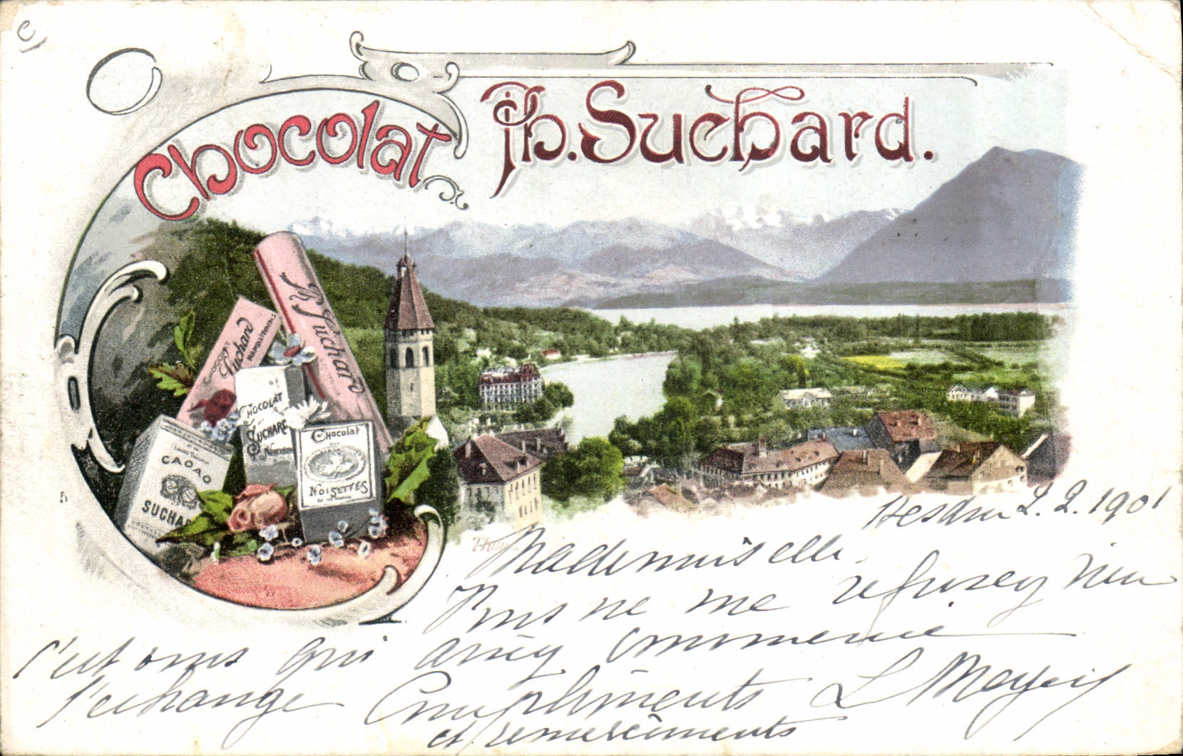 Vintage Postcard Publicity Chocolate Suchard