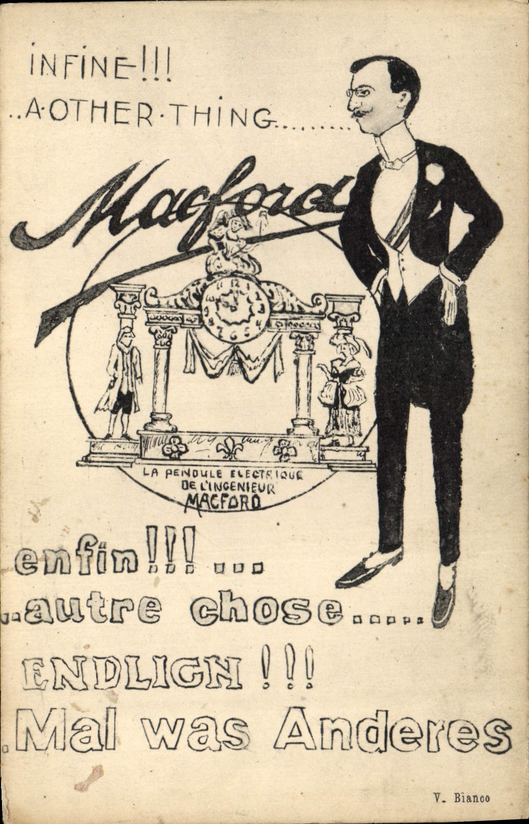 Postal Publicidad Macford Péndulo eléctrica de ingeniero Macford