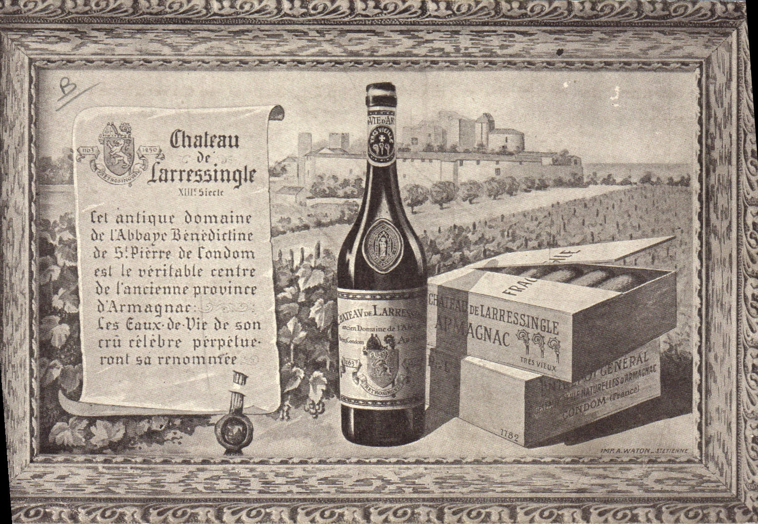 Vintage Postcard Publicity Castle of Larressingle