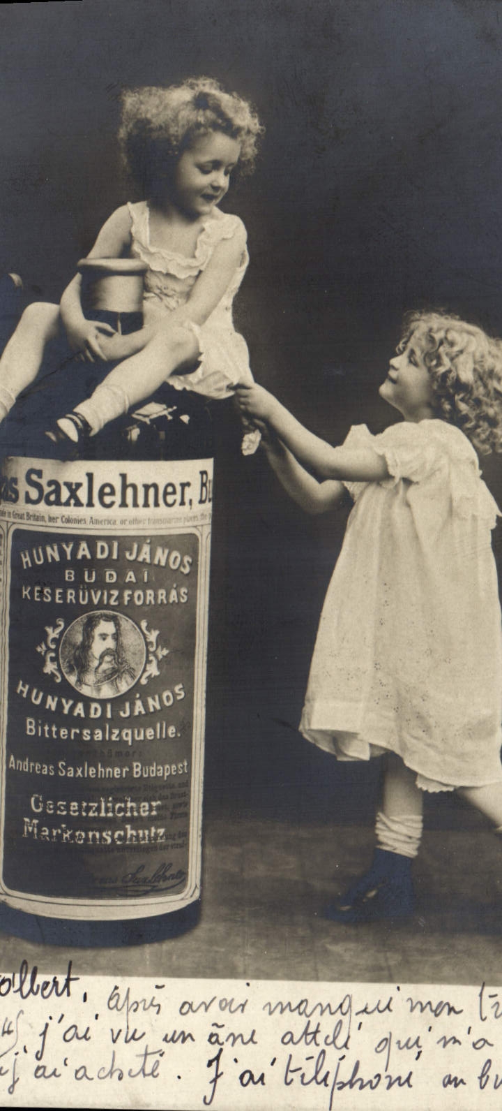 CPA Publicite Enfants Saxlehner