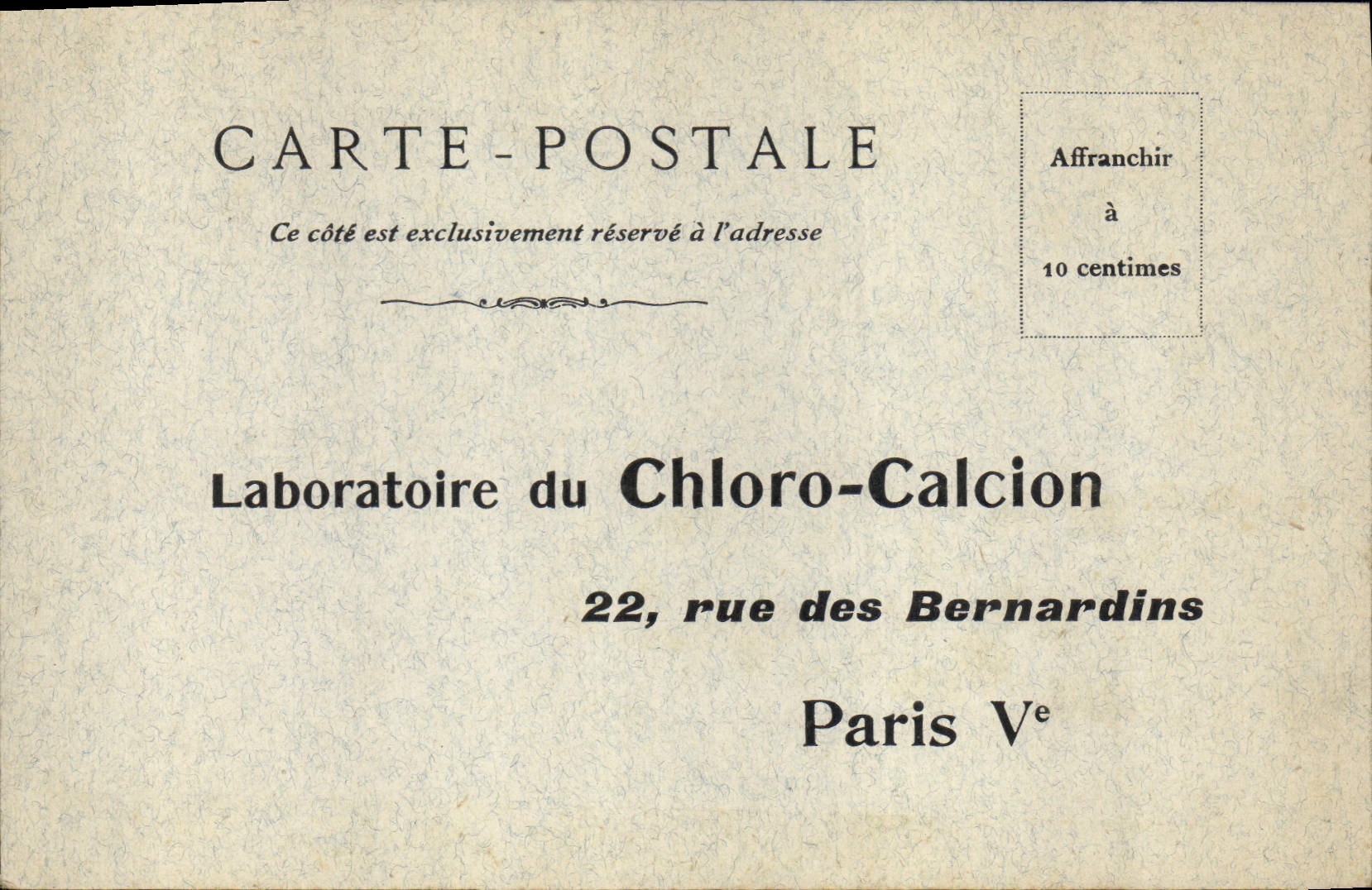 CPA Publicite Laboratoires Chloro Calcion Rue des Bernardins Paris 5eme