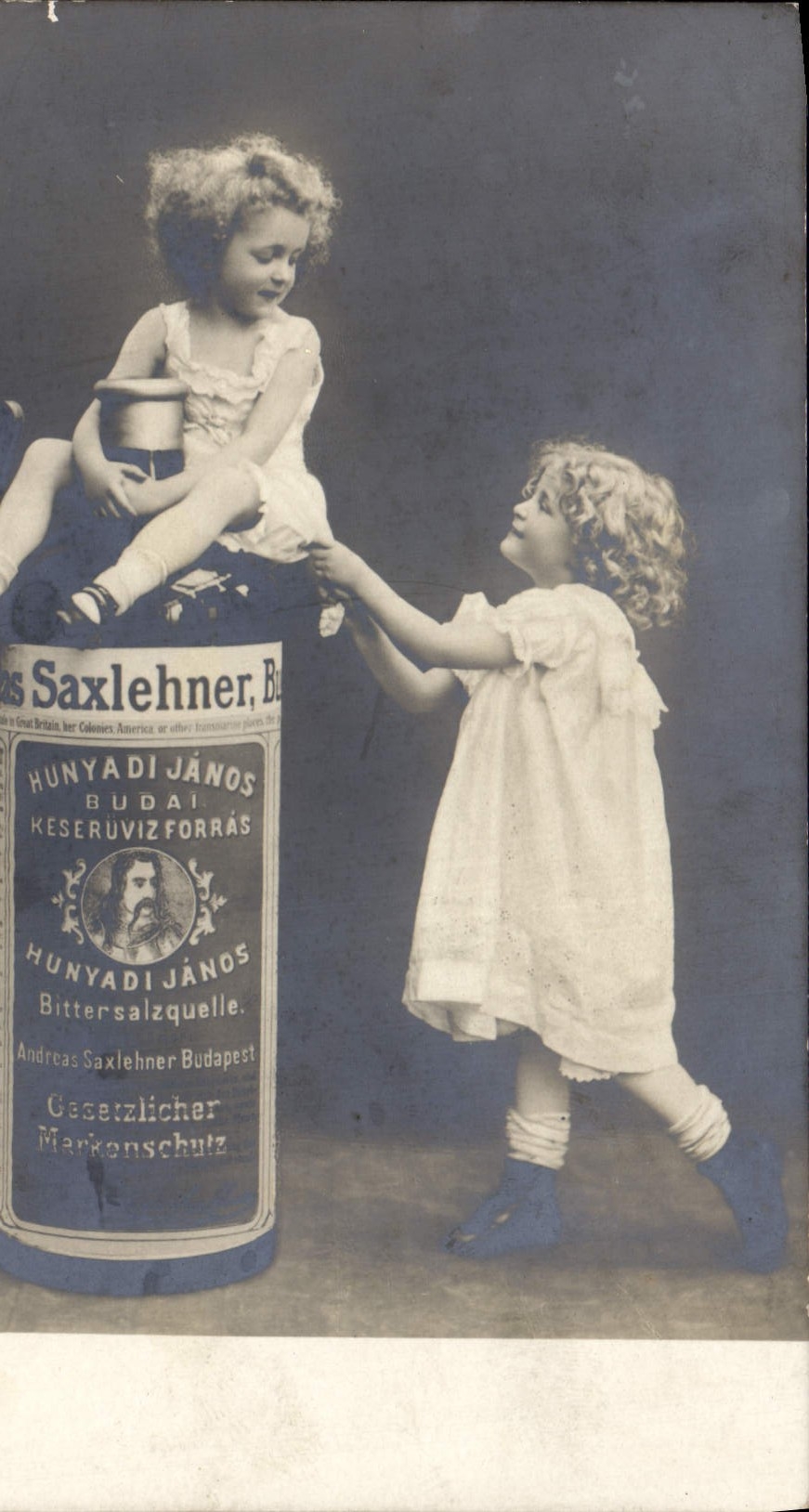 CPA Publicite Enfants Saxlehner