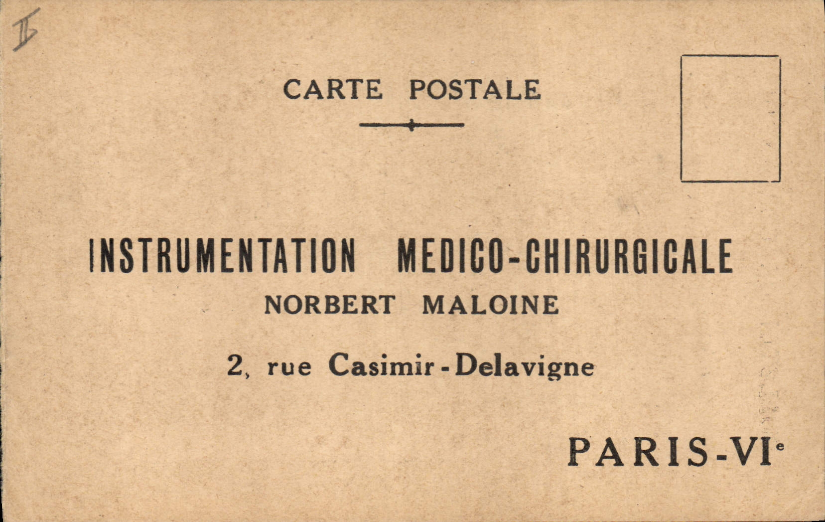 CPA Publicite Instrumentation Medico Chrirurgicale Norbert Maloine Rue Casimir Delavigne Paris 6eme