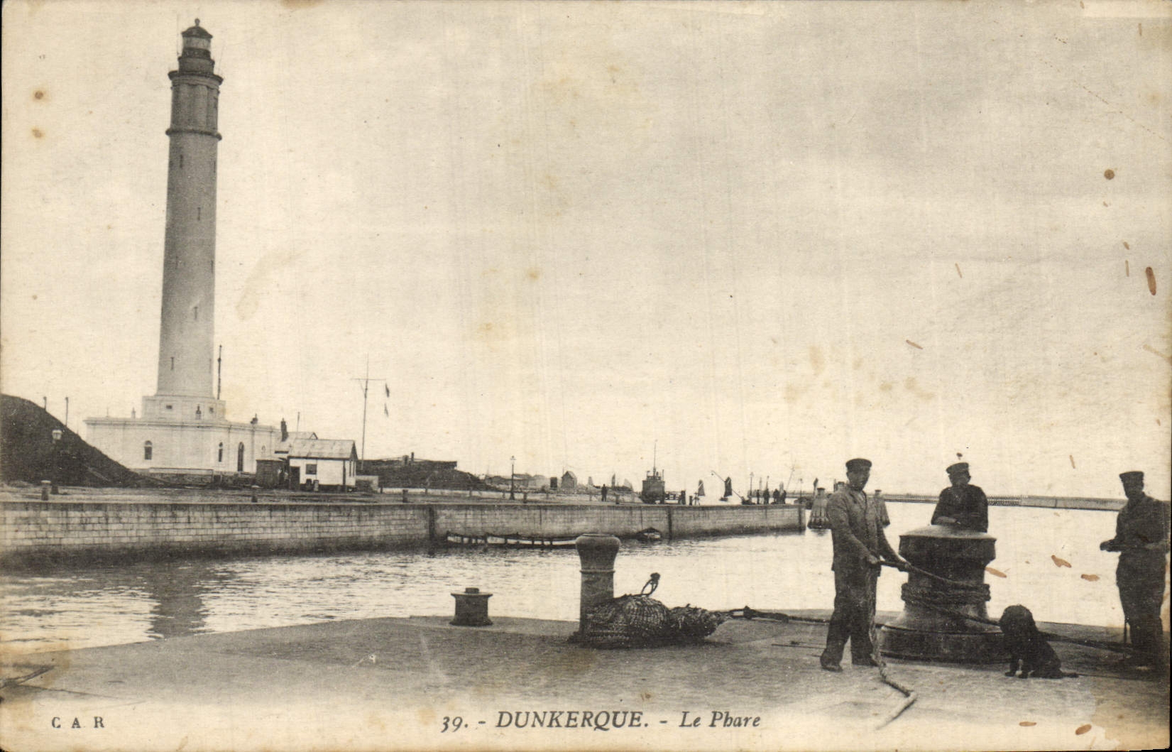 Vintage Postcard Dunkirk Headlight the headlight