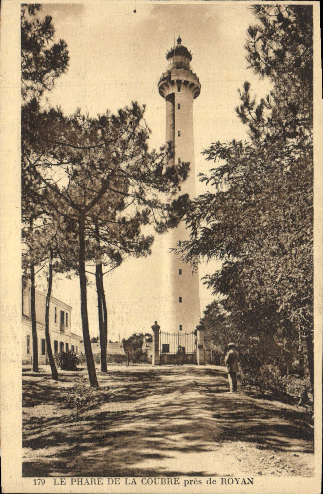 Vintage Postcard Headlight of Coubre close to Royan