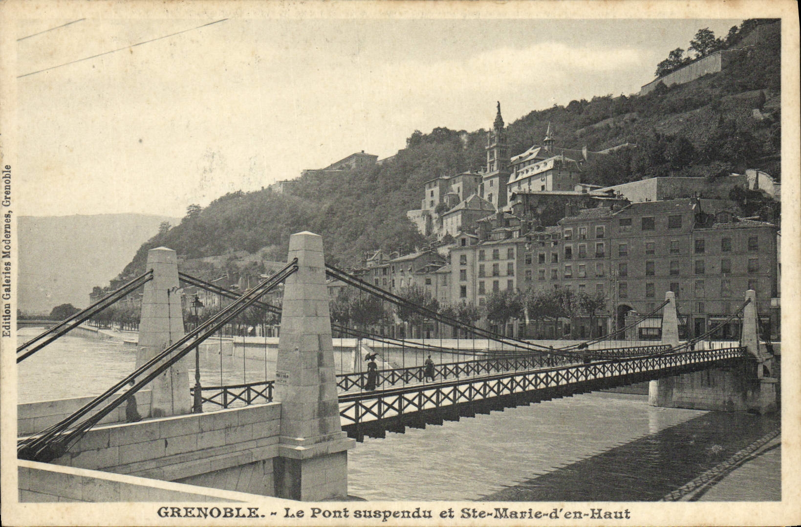 CPA Pont suspendu et Ste Marie d'En Haut Grenoble
