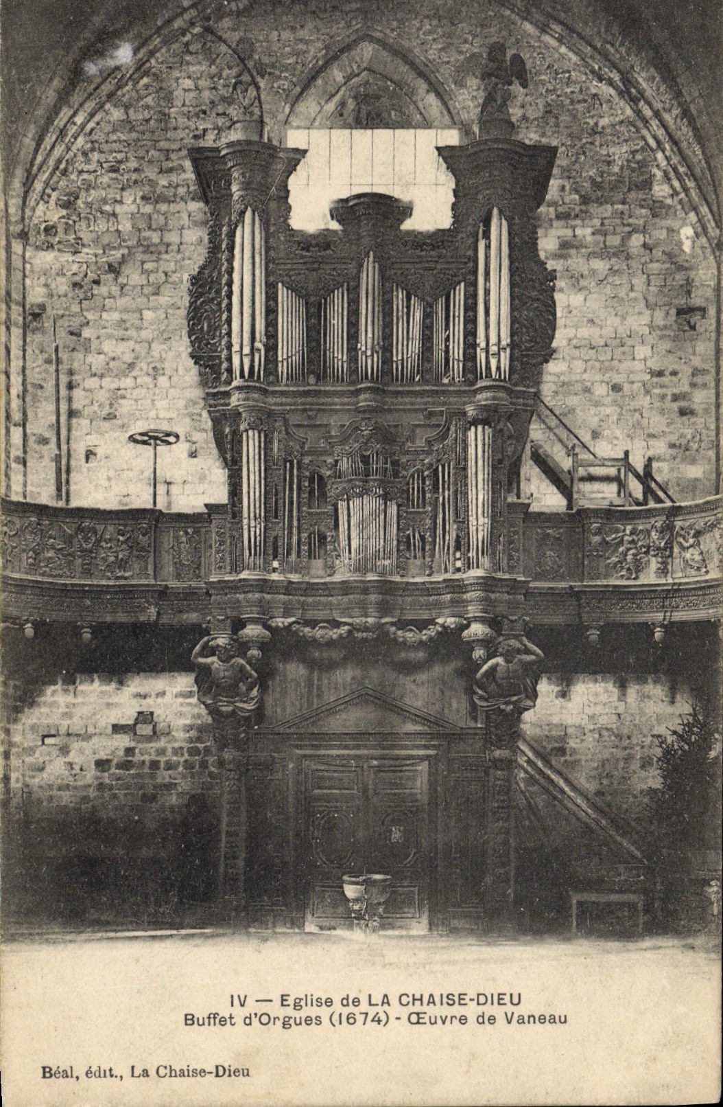 CPA Orgue Eglise de la Chaise Dieu Buffet d'orgues Oeuvre de Vaneau