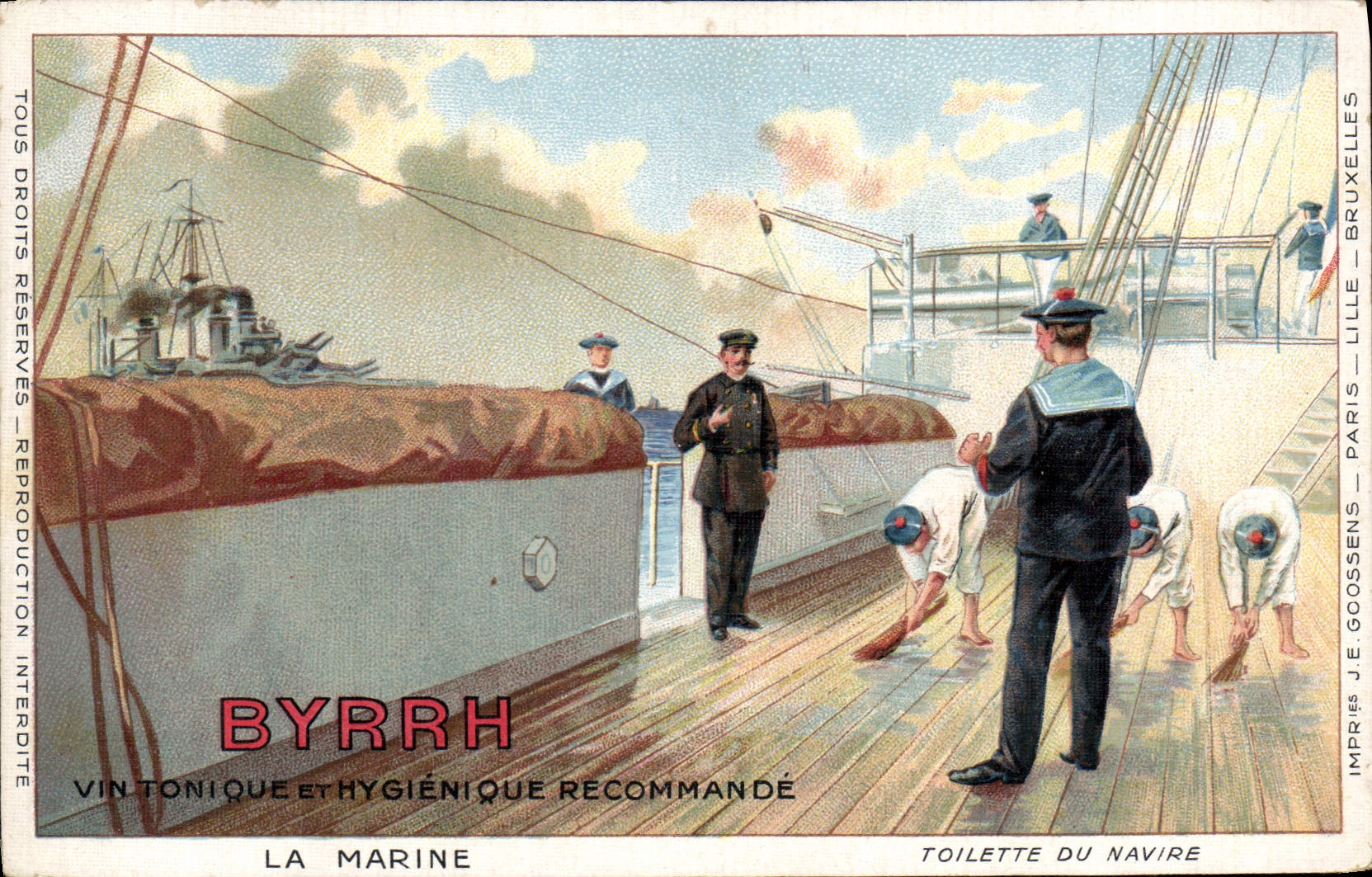 CPA Publicite Byrrh La marine Bateau