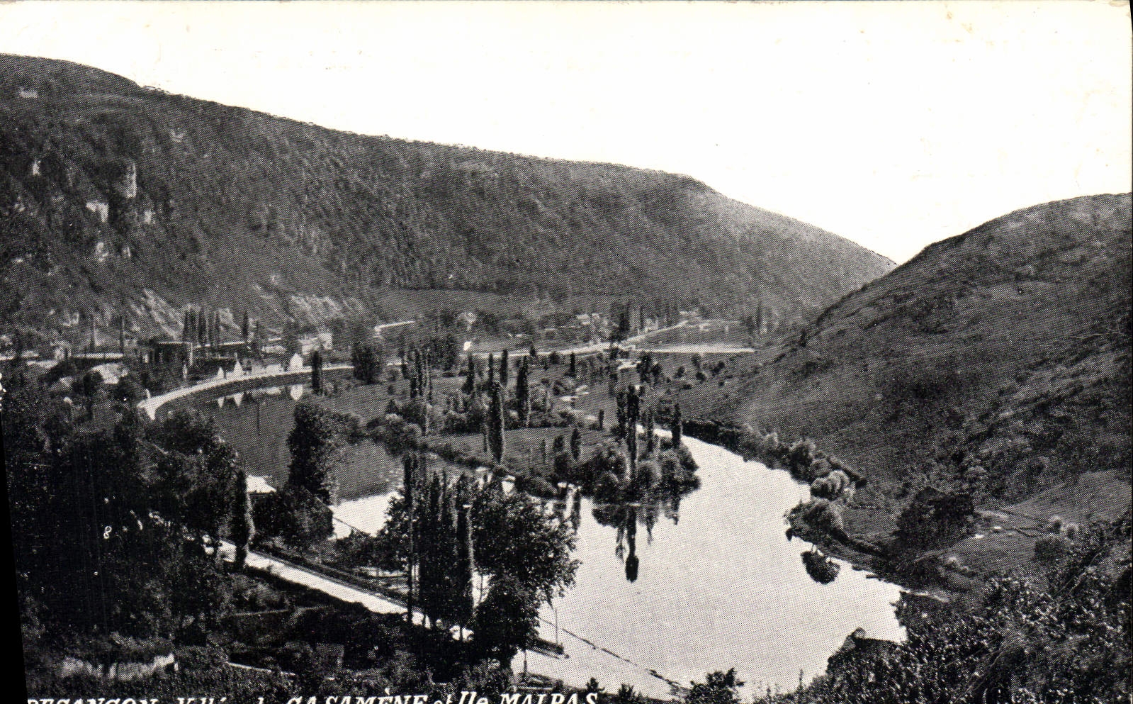 CPA Publicite Besancon Vallee de Casamene et Ile Malpas Montre Comptoir General d'Horlogerie
