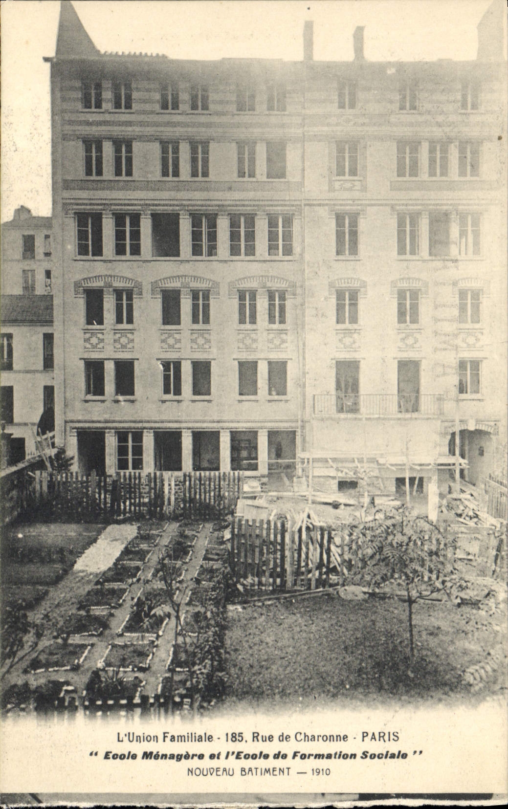 CPA Publicite Union Familiale Rue de Charonne Paris Ecole Menagere