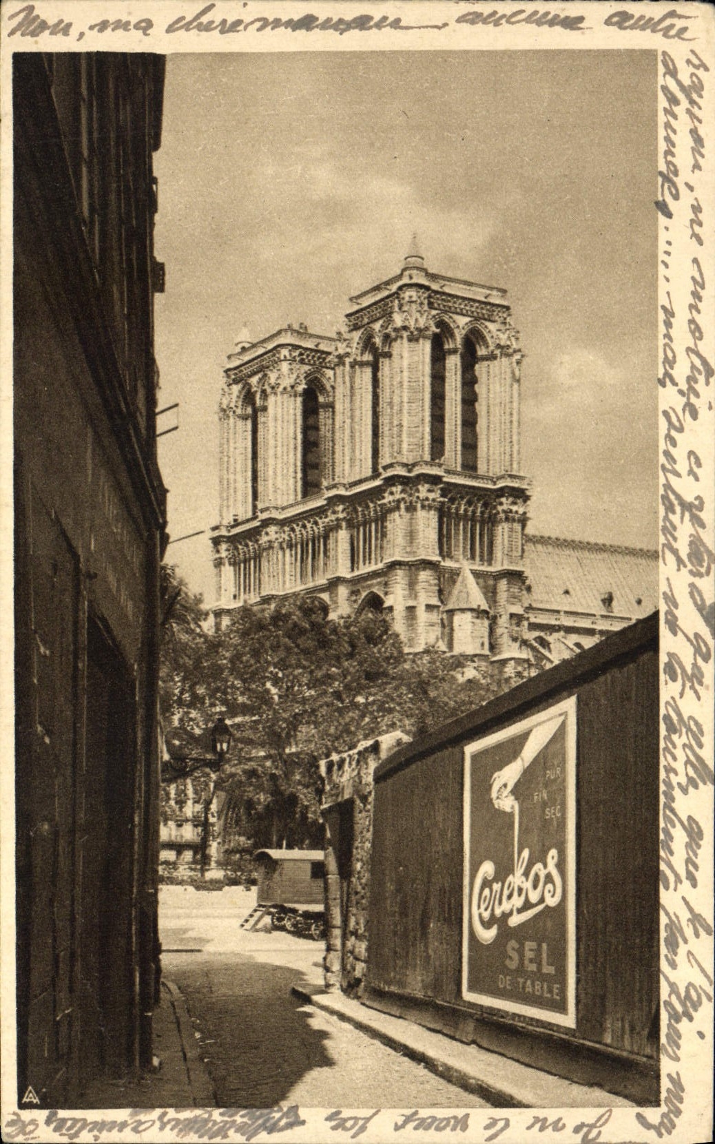 CPA Publicite Paris Notre Dame Cerebos Sel de table