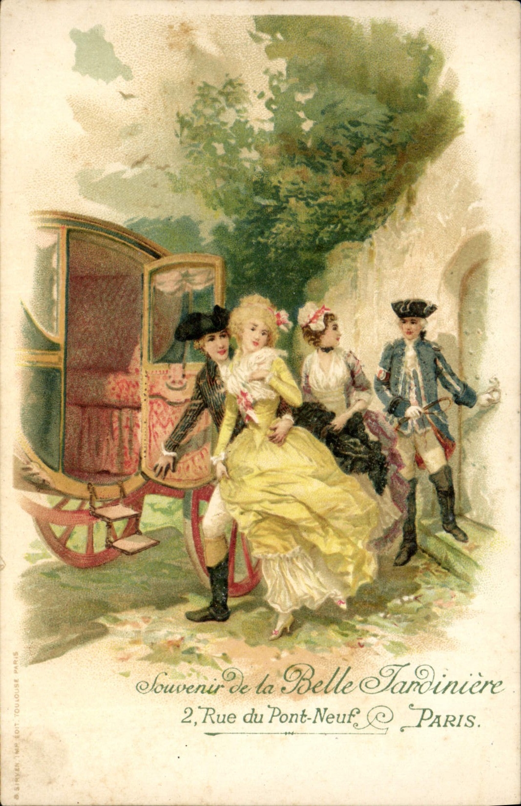 CPA Publicite Belle Jardiniere Rue du Pont Neuf Paris